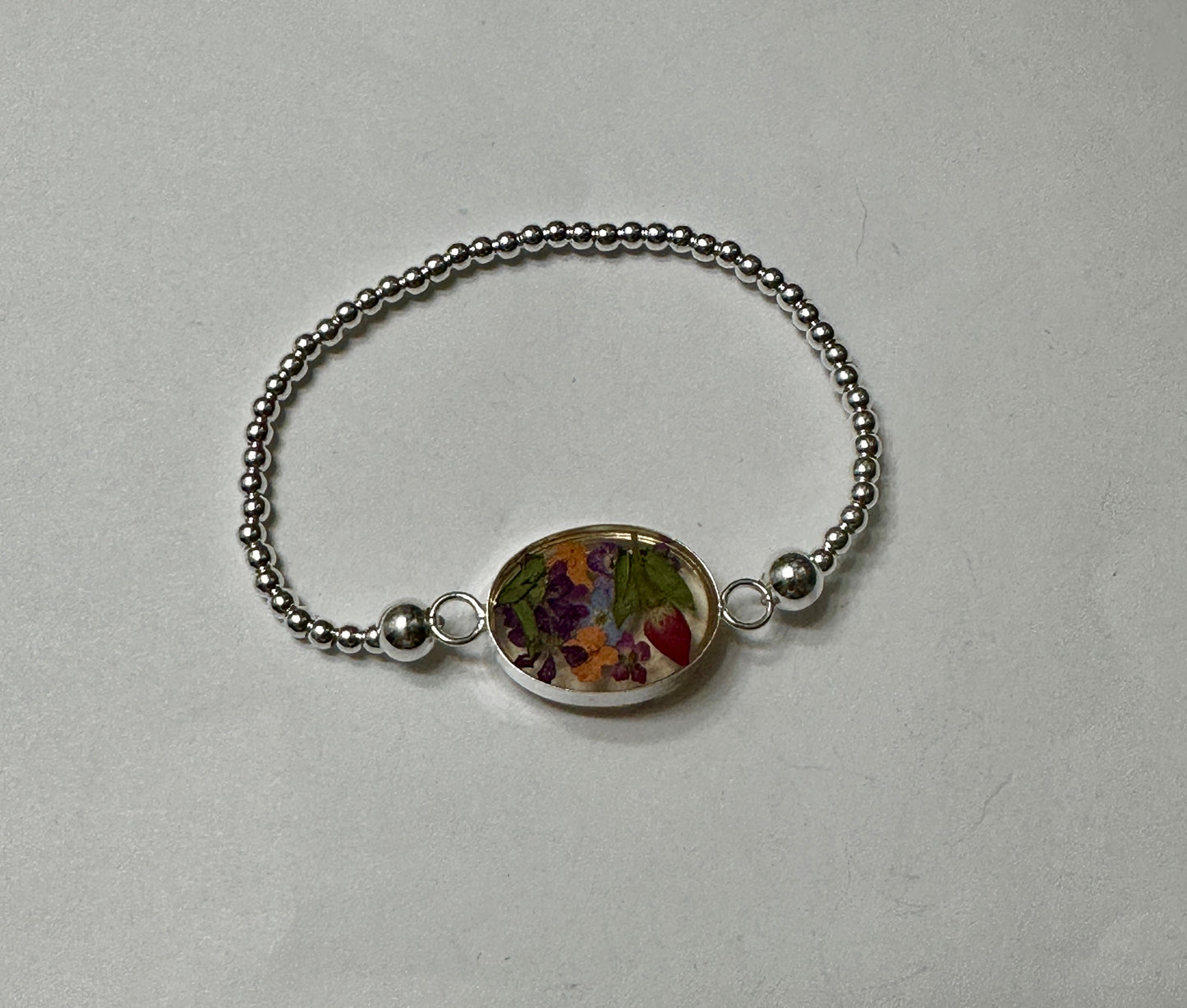 Primavera Stretch Sterling Silver Beaded Bracelet