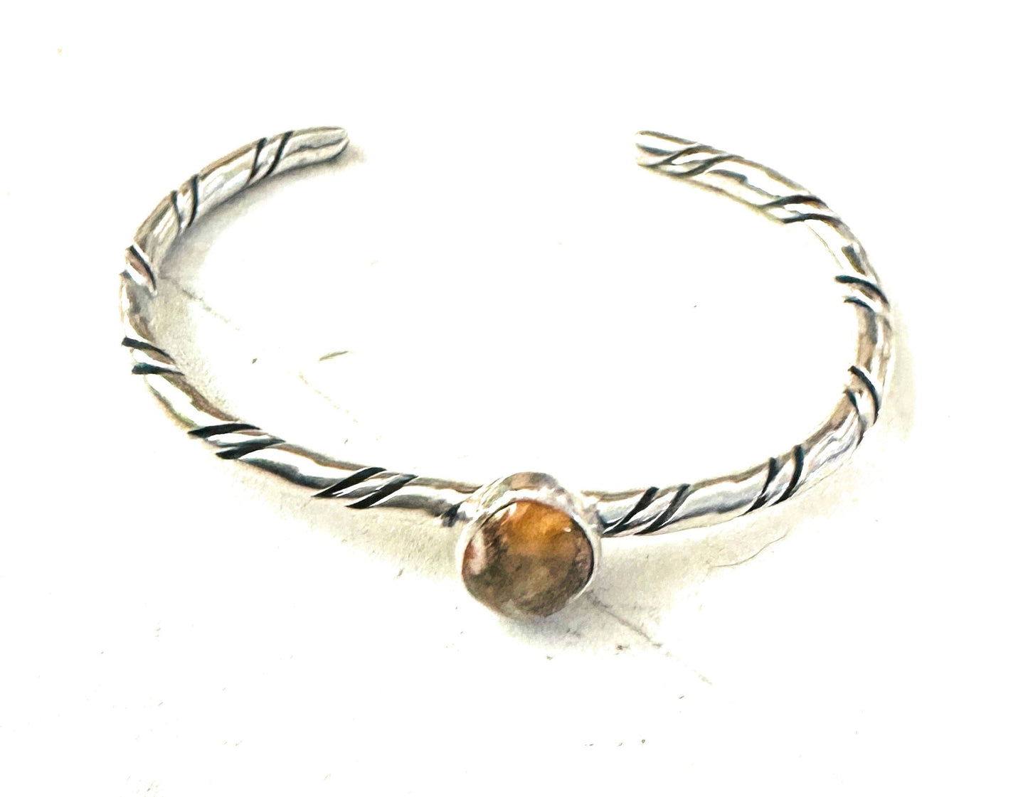 Handcrafted Sterling Silver & Spice Cuff Bracelet