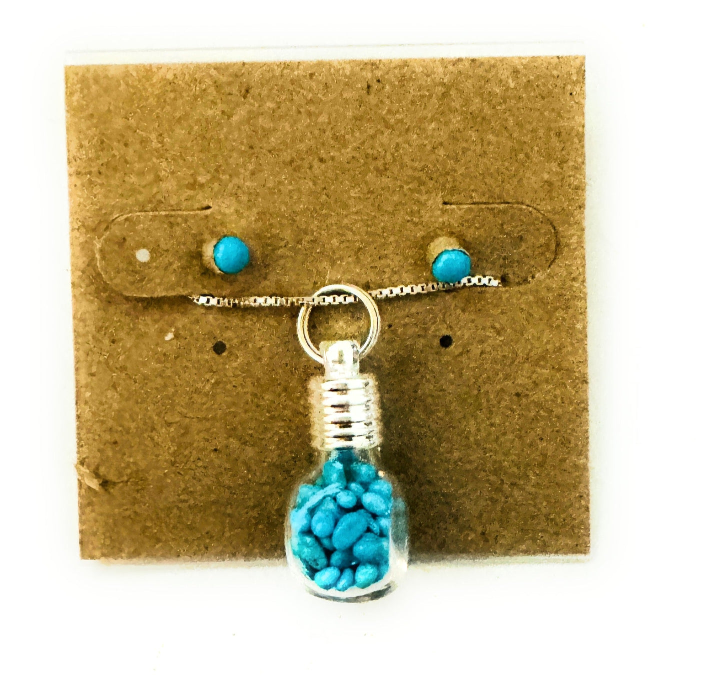 Handcrafted Sleeping Beauty Turquoise & Sterling Silver Dreamer Necklace Set