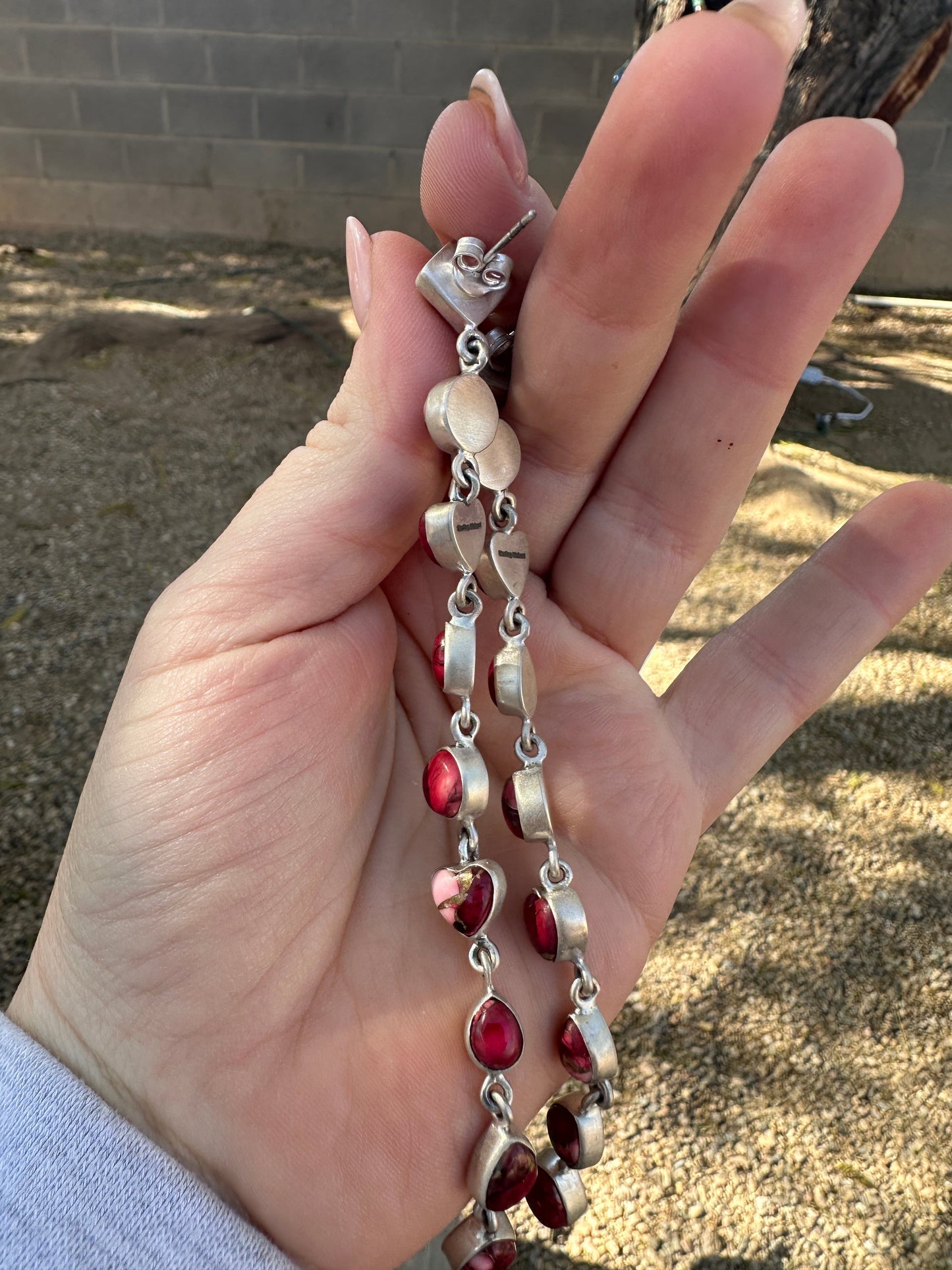 HONKY TONK Handmade Sterling Silver Dahlia Rose Dangles