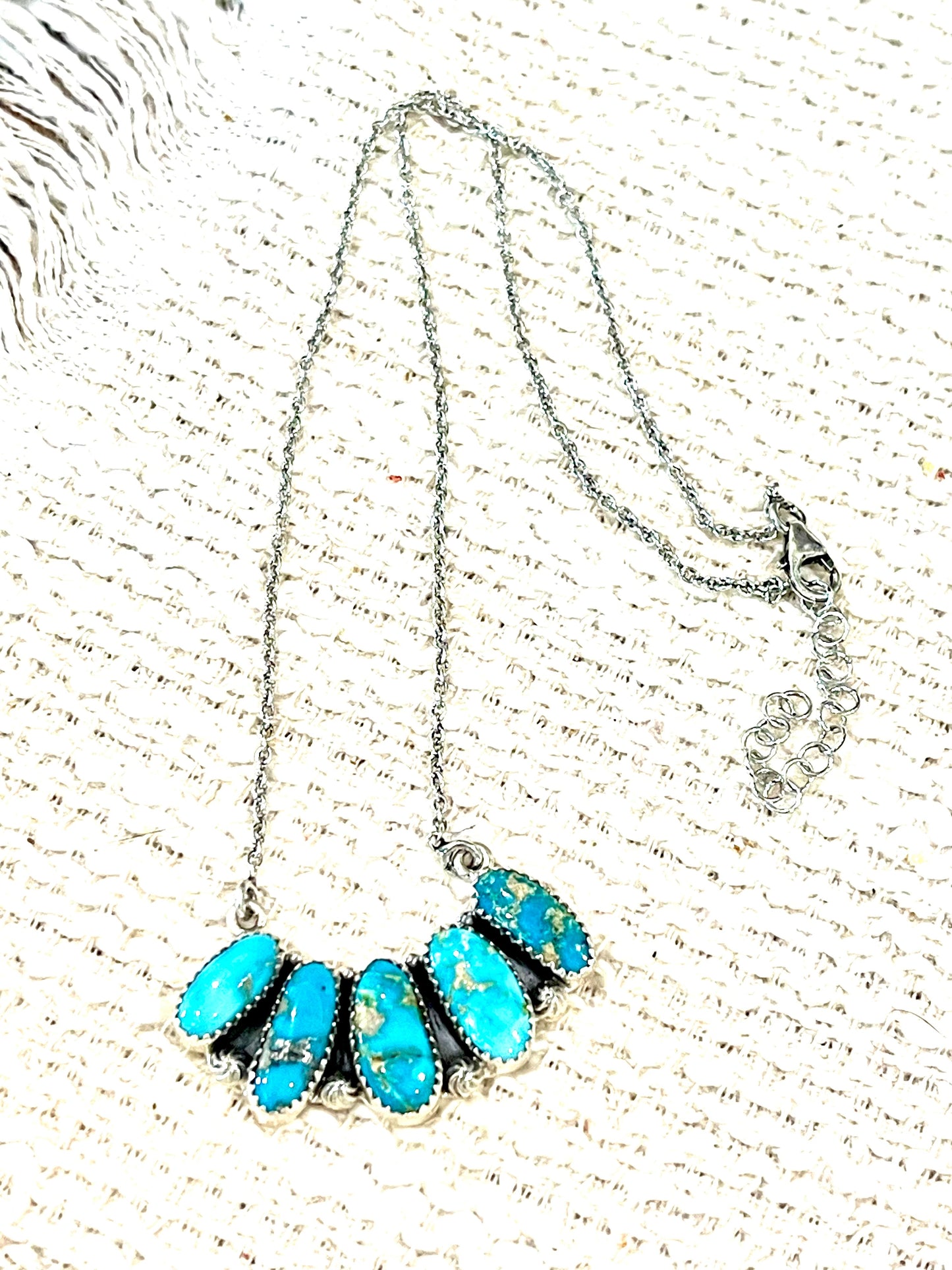 Handcrafted Sterling Silver & South Hill Sonoran Cluster Necklace