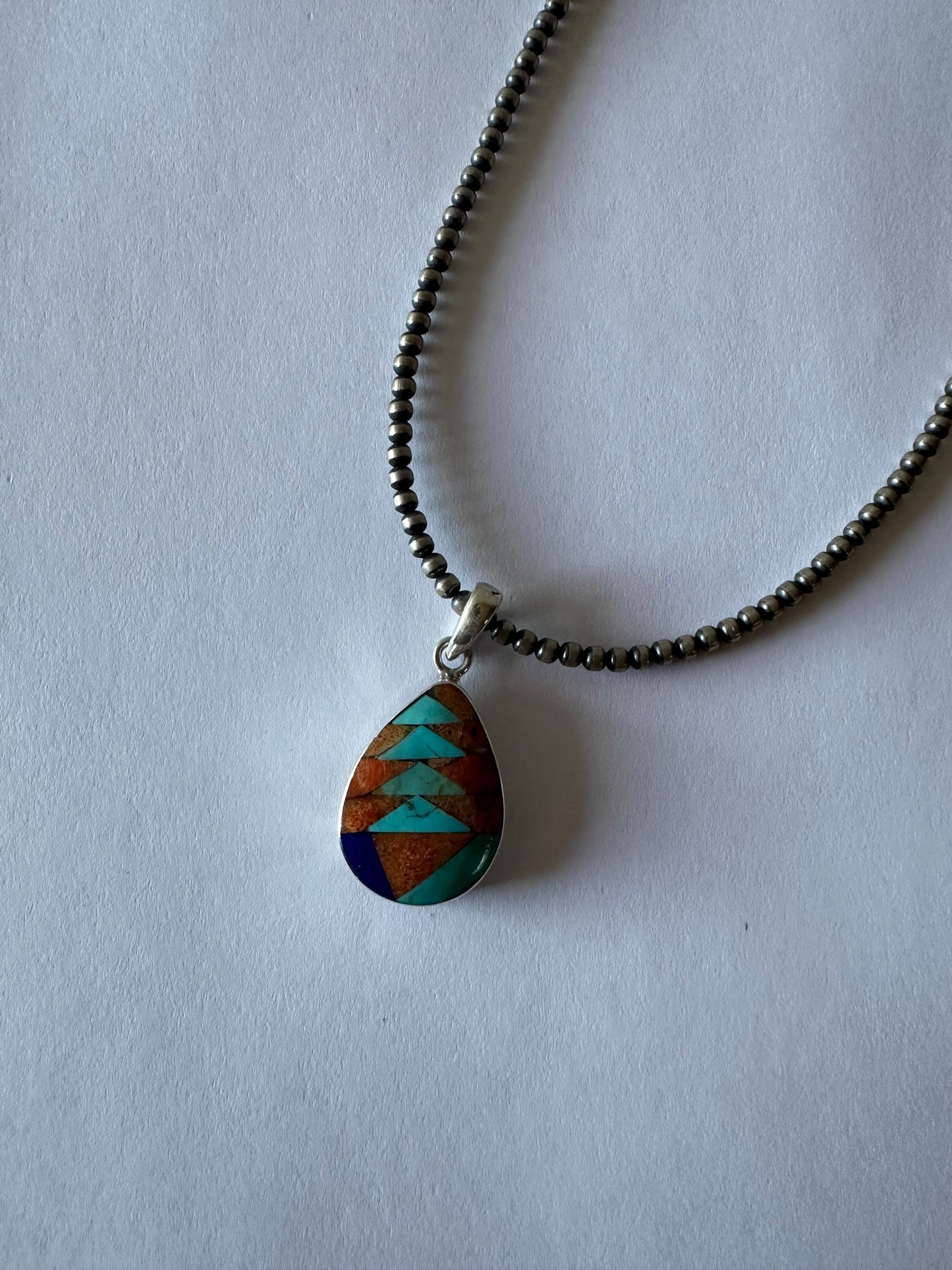 Gorgeous Handmade Sterling Silver Multi Stone Pendant
