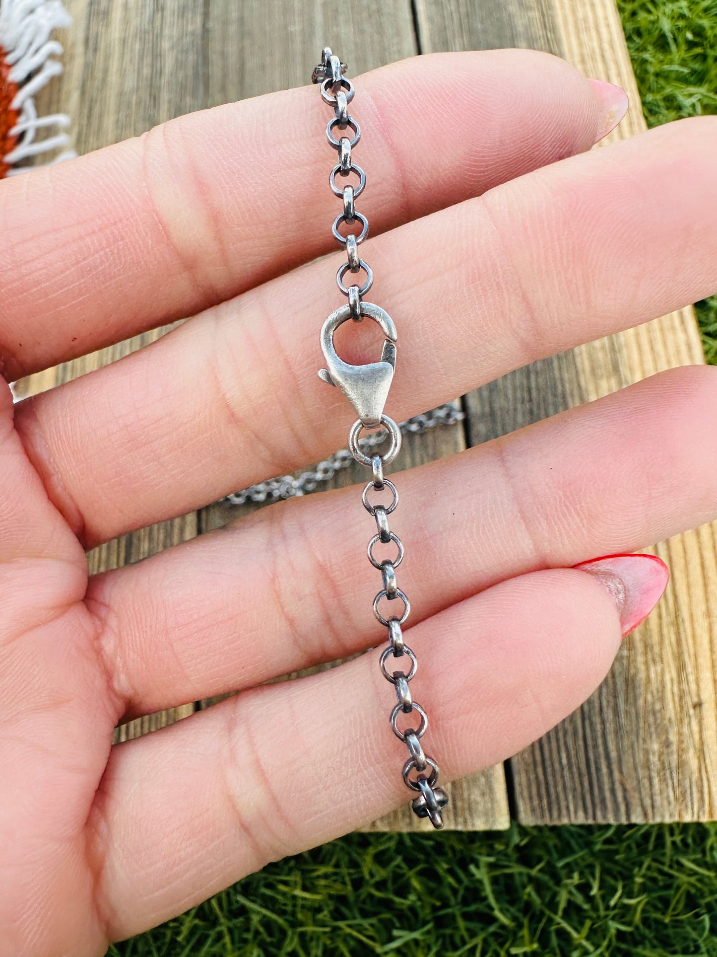 Handcrafted Sterling Silver Sunflower Necklace