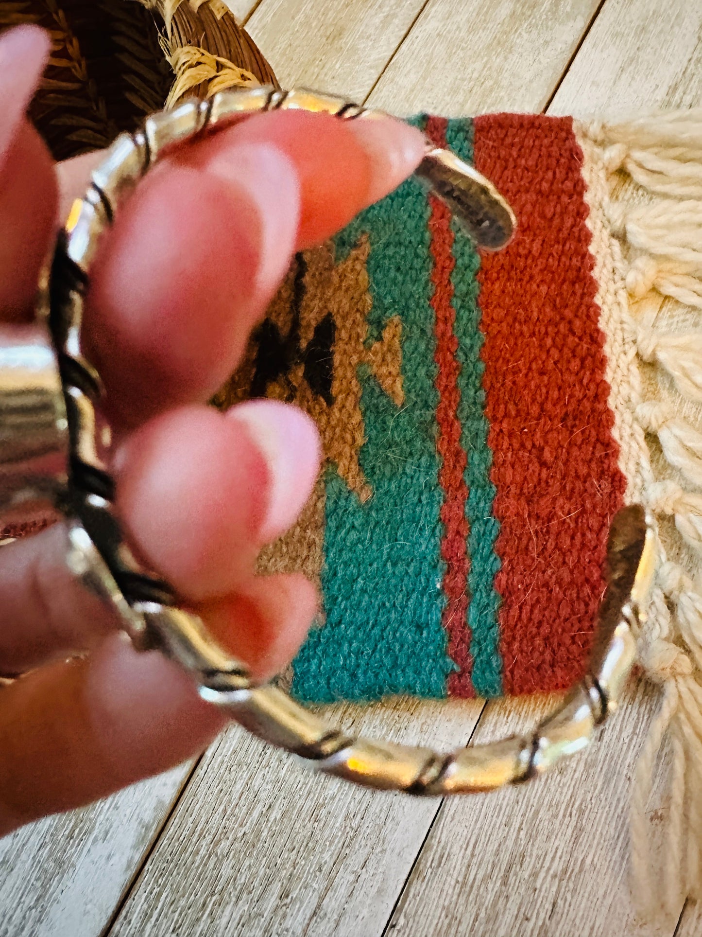 Handcrafted Turquoise & Sterling Silver Cuff Bracelet