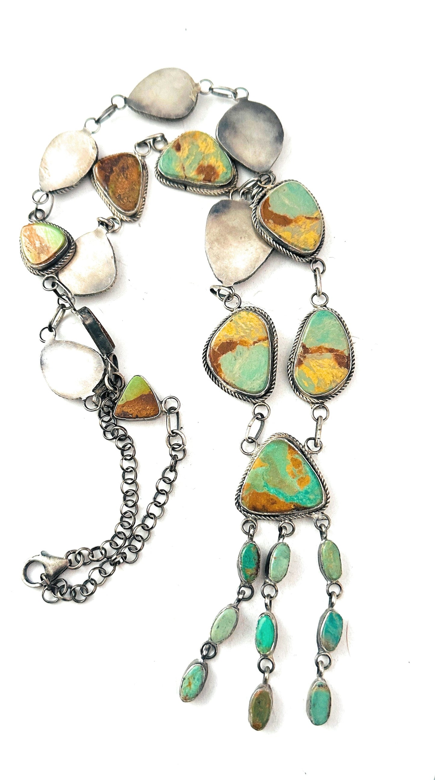 Handcrafted Sterling Silver & Royston Turquoise Necklace by Jacqueline Silver