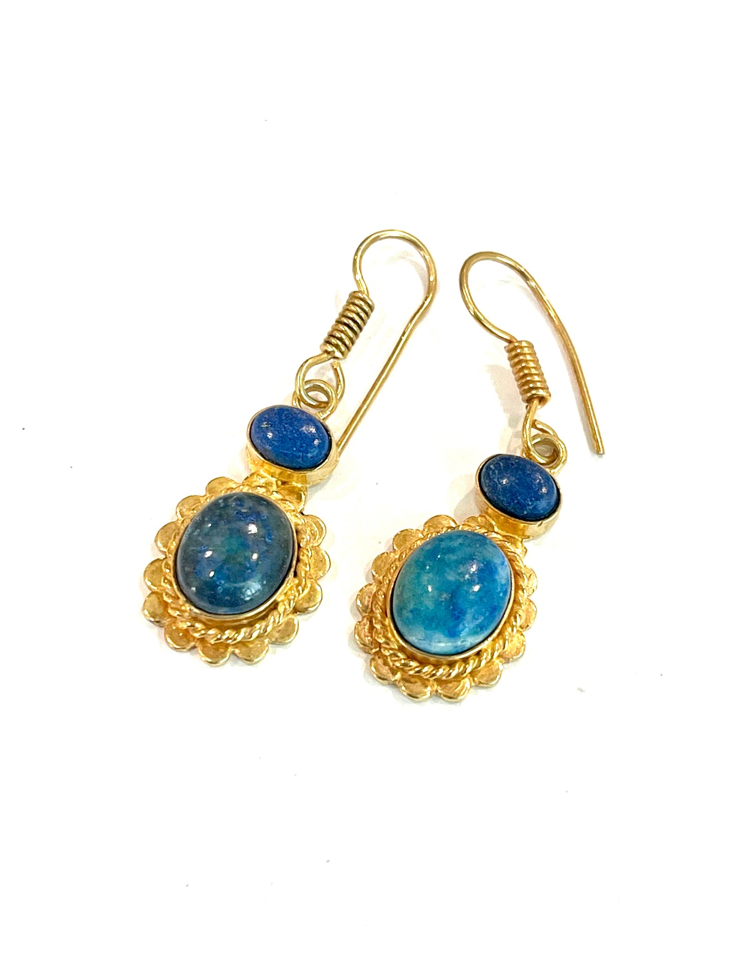 Vintage Gold Plated Dangle Earrings