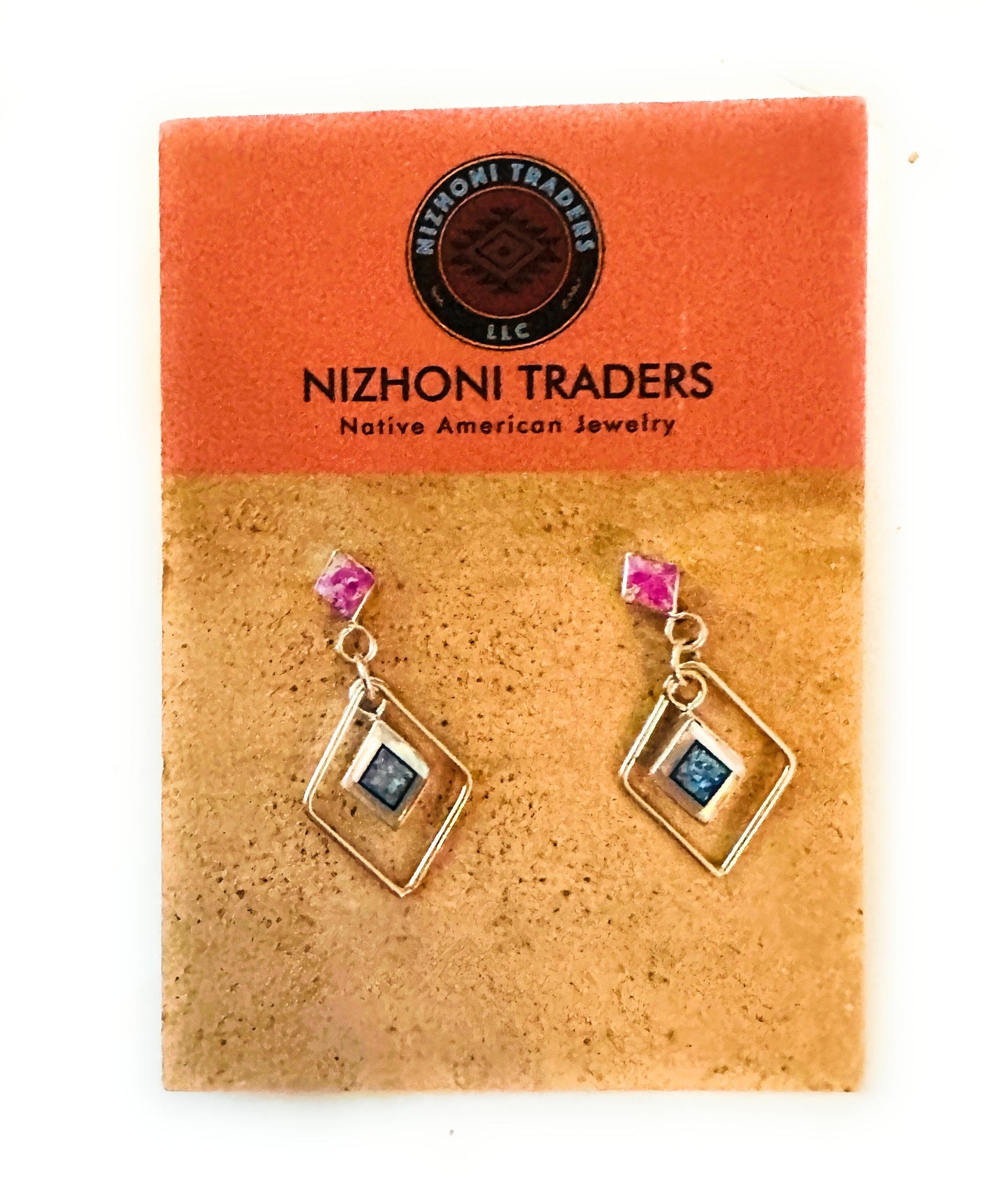 Handcrafted Sterling Silver & Purple Opal Diamond Dangle Earrings