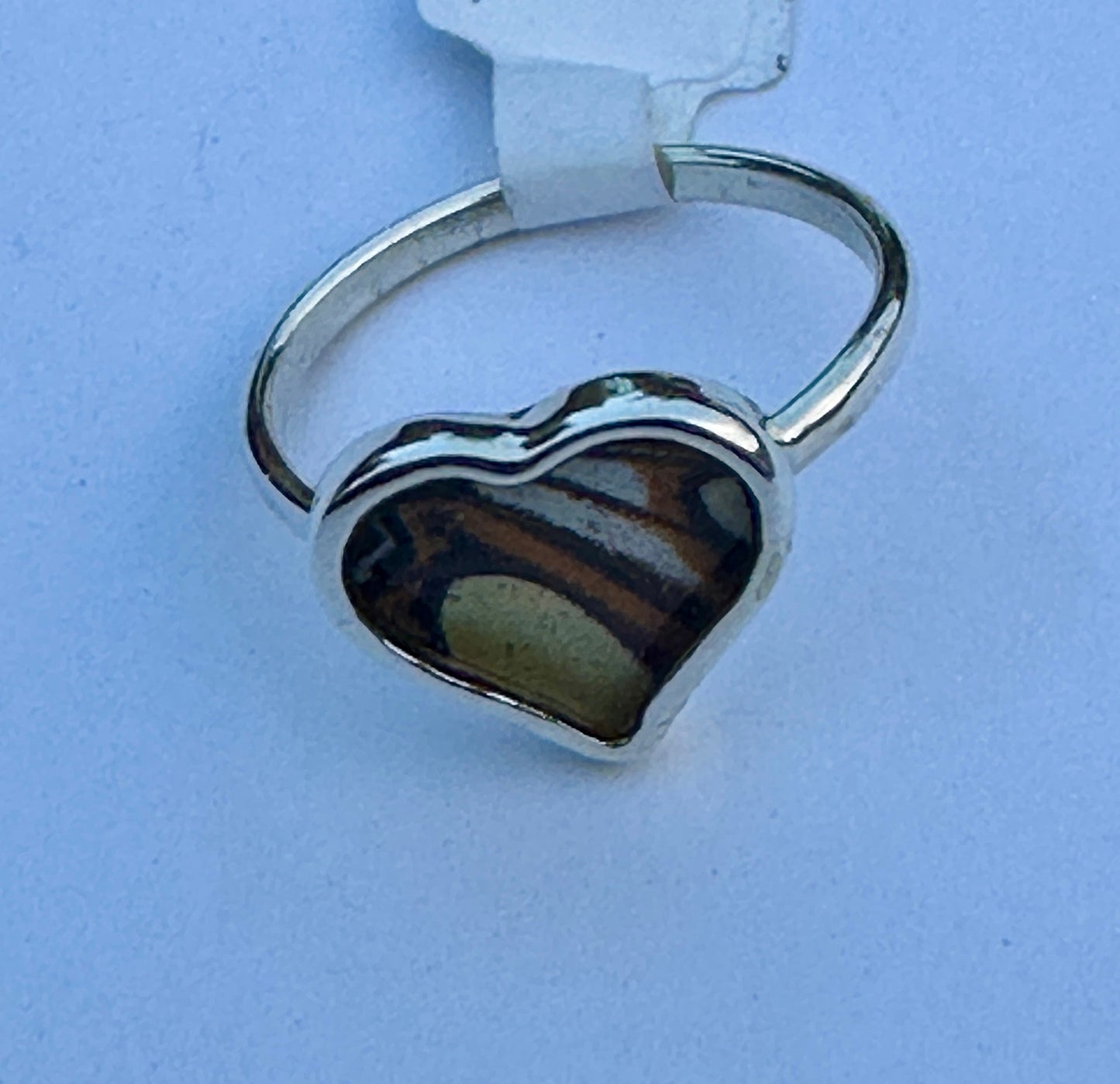 Malachite Butterfly Sterling Silver Ring Size 8