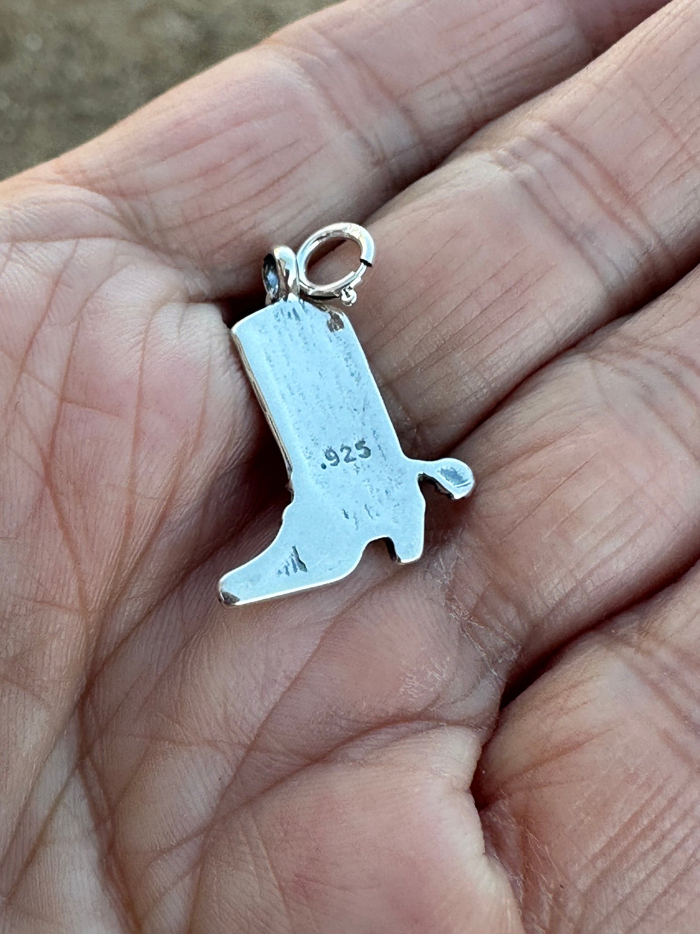 Handcrafted Sterling Silver Cowgirl/ Cowboy Boot Charm