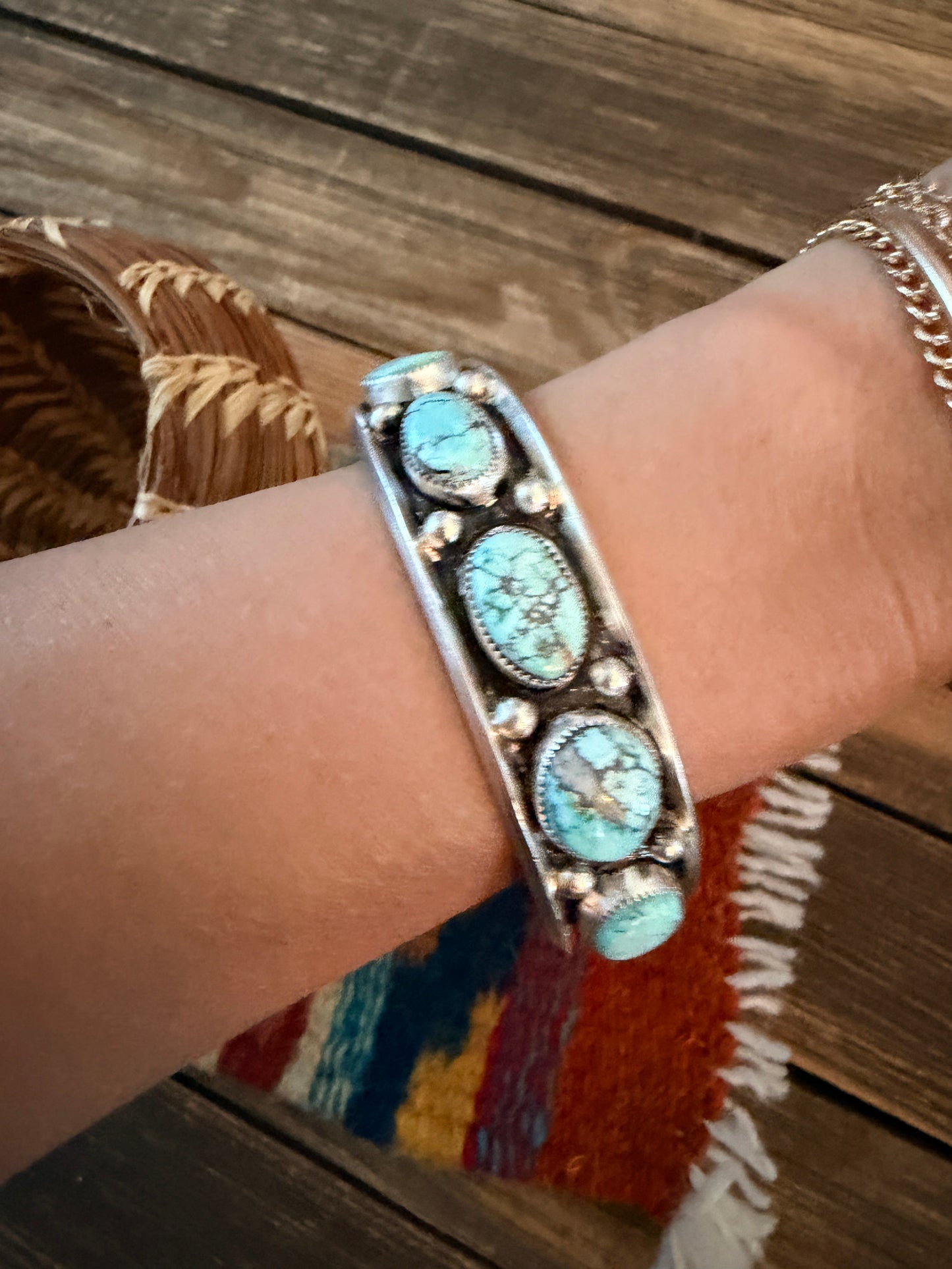 Handcrafted Dry Creek Turquoise & Sterling Silver Cuff Bracelet by Paul Largo