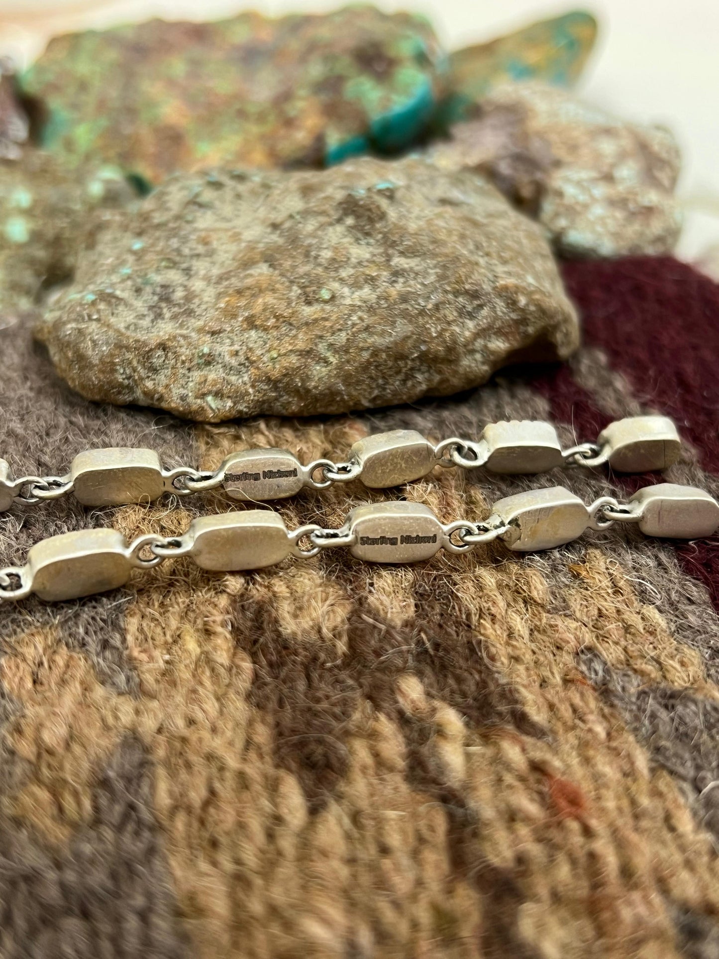 Christmas Collection Handmade Sterling Silver Coral with Peridot Dangle Earrings, Signed Nizhoni