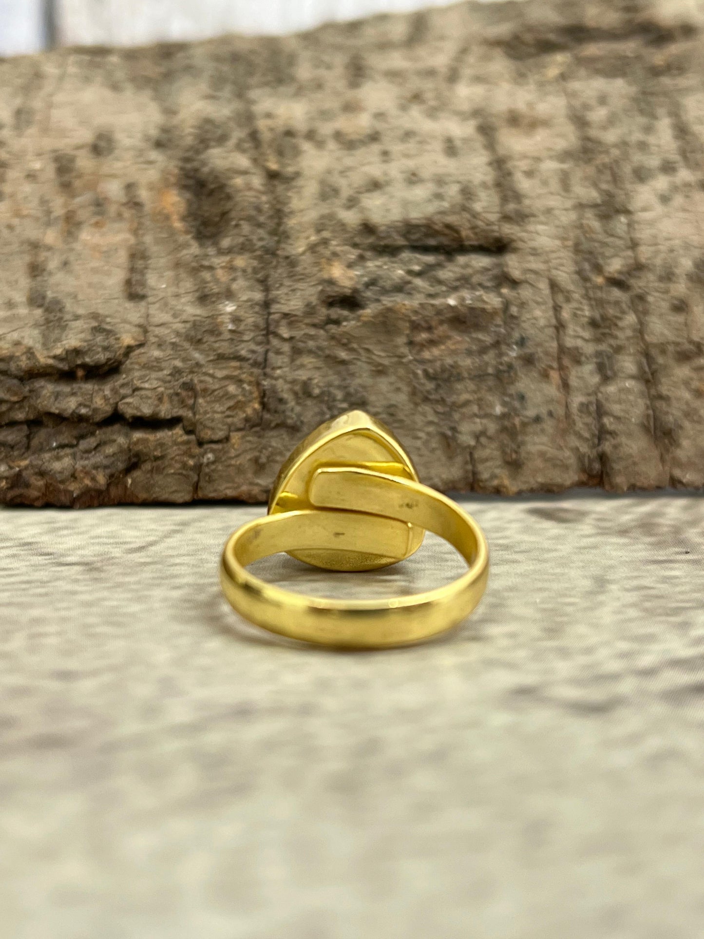 “The Boho Collection” Handmade Druzy Adjustable Ring- Rose Gold Signed Nizhoni