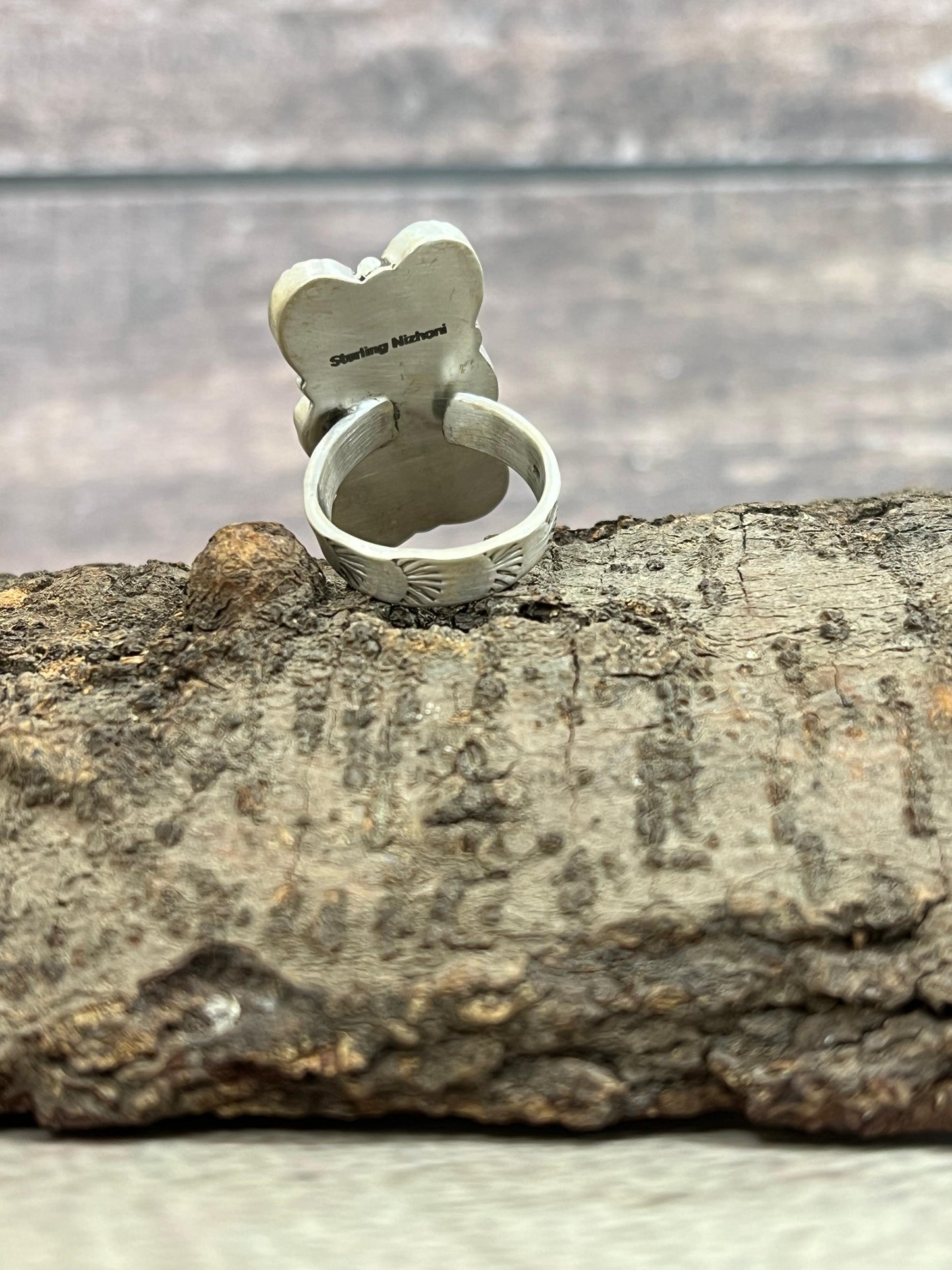 Handmade Sterling Silver Cotton Candy Adjustable Ring Signed Nizhoni (5)