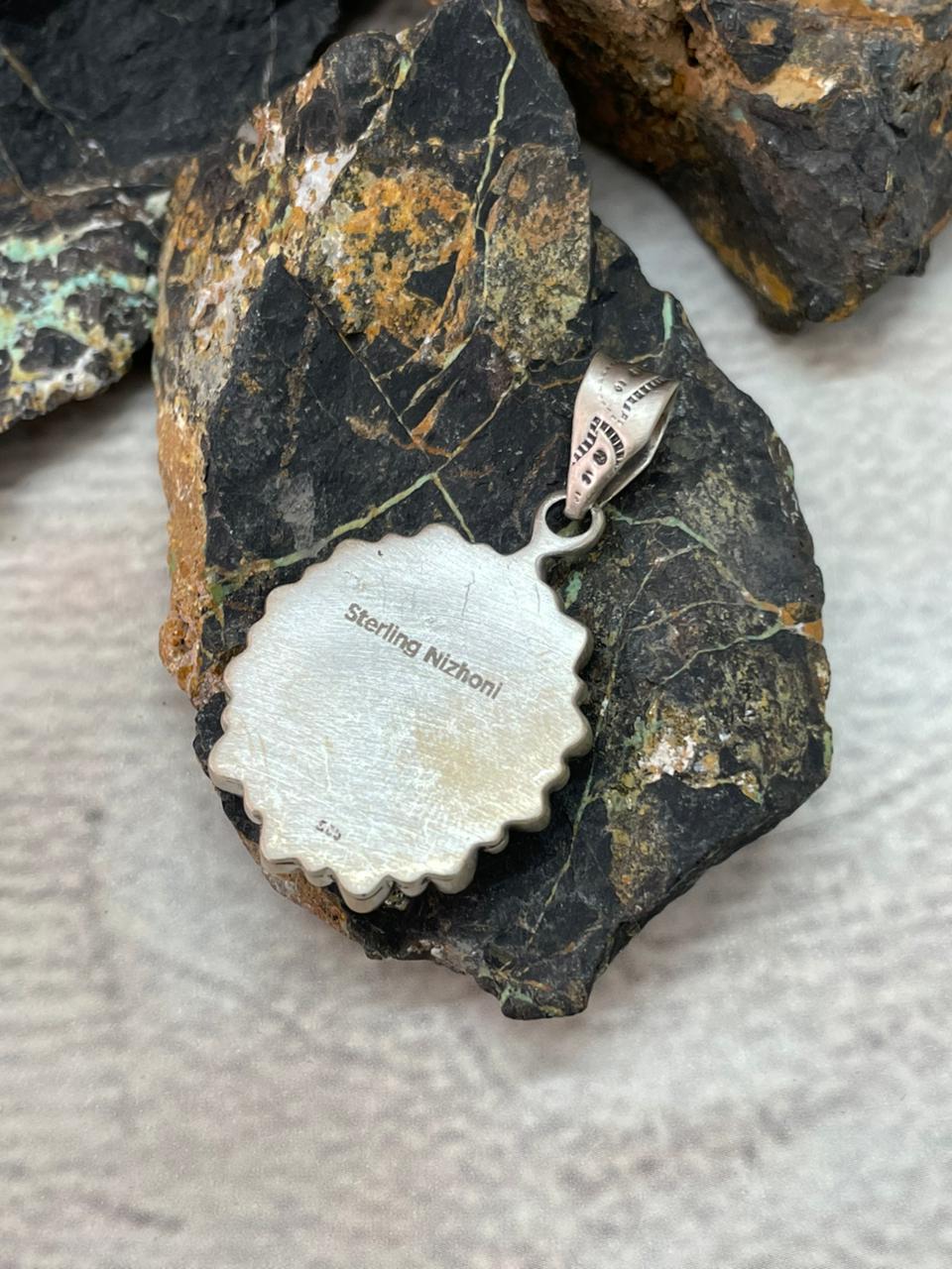 Handmade Sterling Silver Cotton Candy Pendant "Signed Nizhoni"