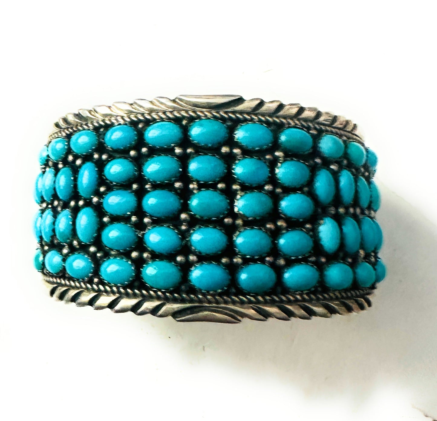Handcrafted Sleeping Beauty Turquoise Sterling Silver Cuff Bracelet
