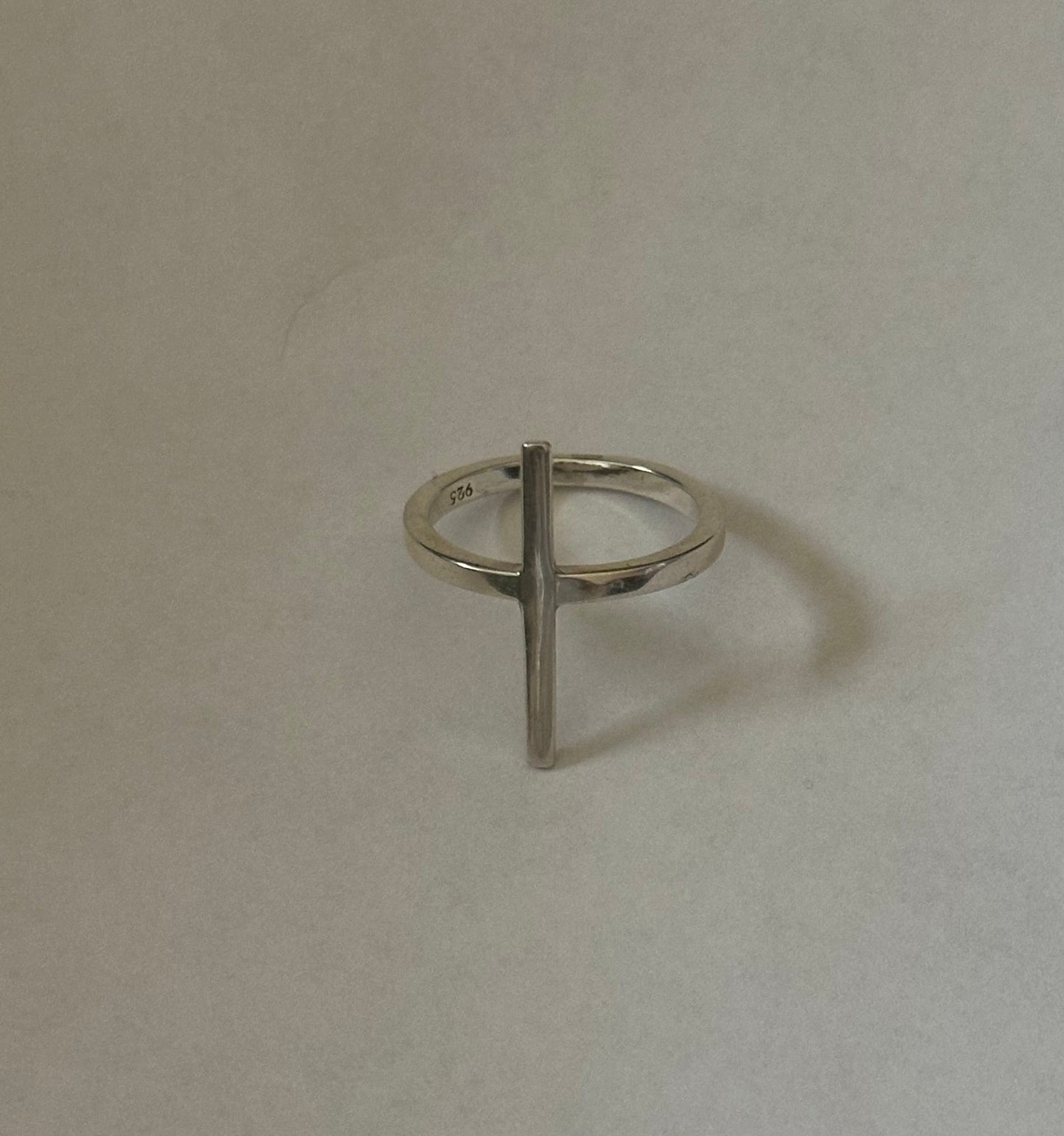 Sterling Silver Cross Ring Size 10