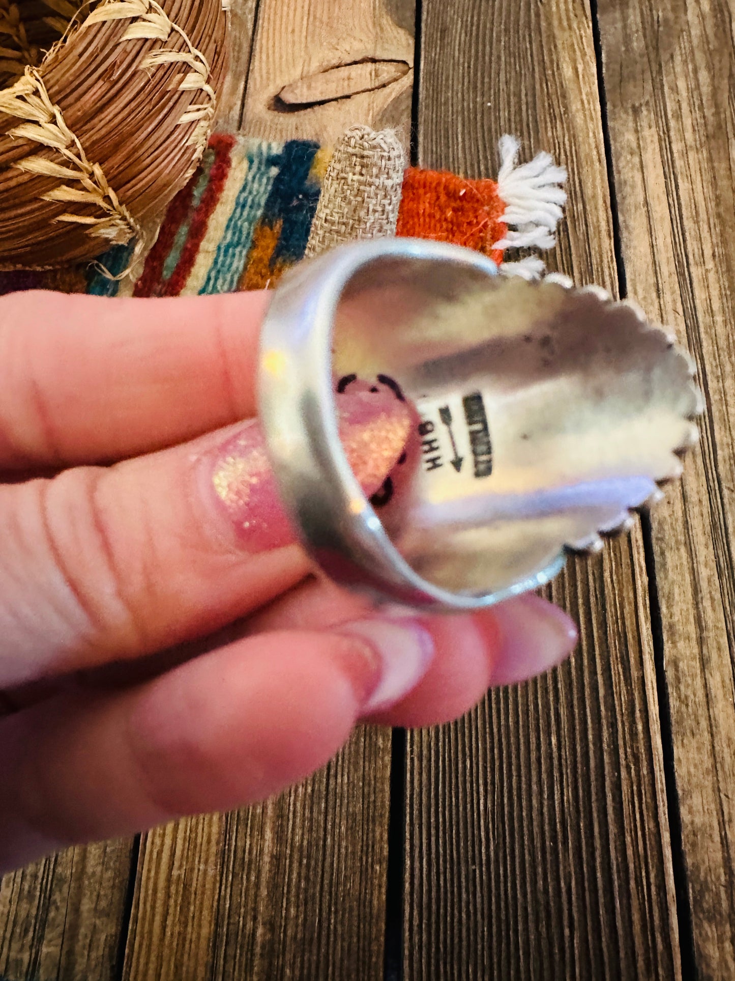 Handcrafted Sterling Silver Ring by Harry H. Begay