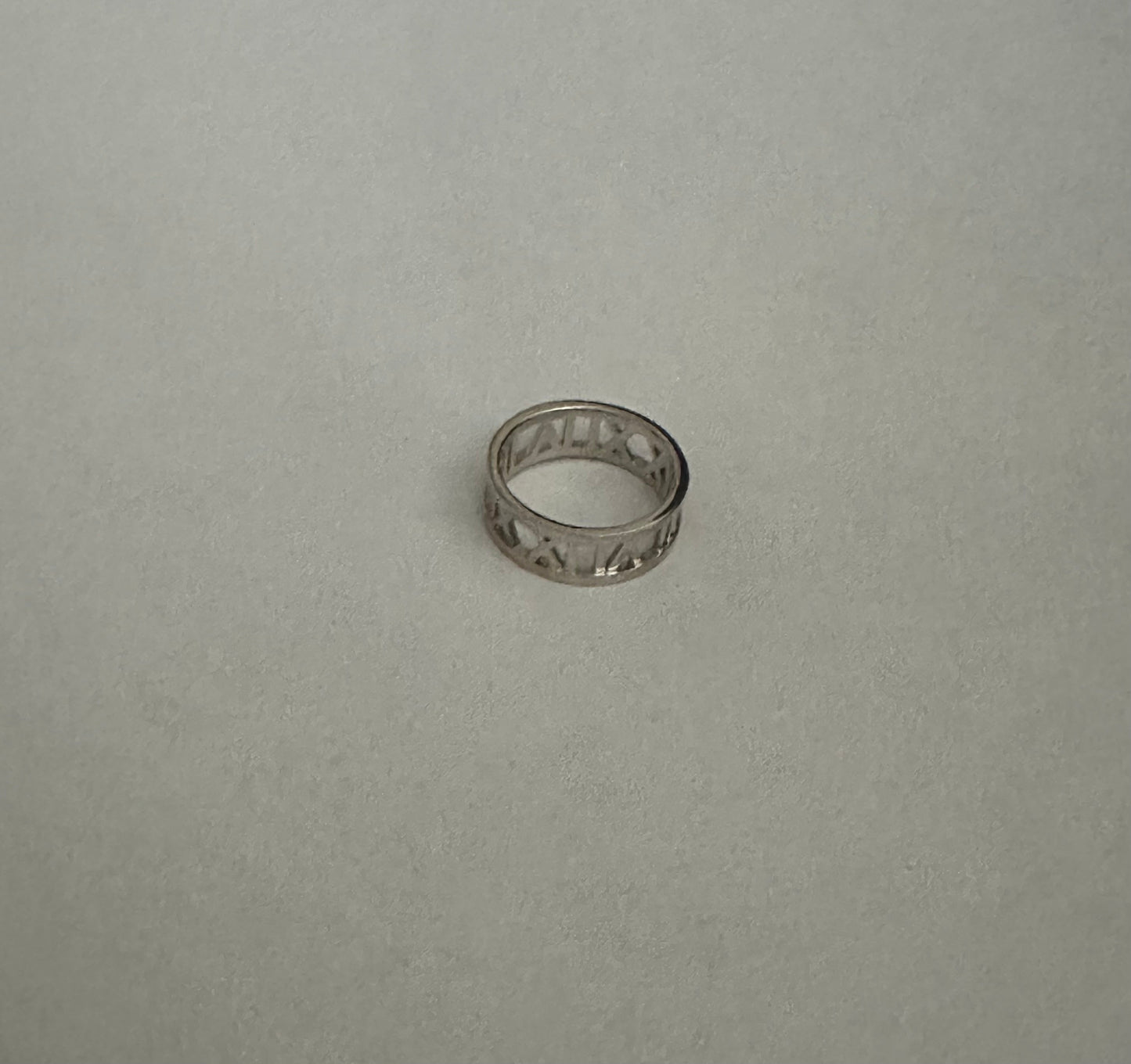 Sterling Silver Roman Numeral Band Ring