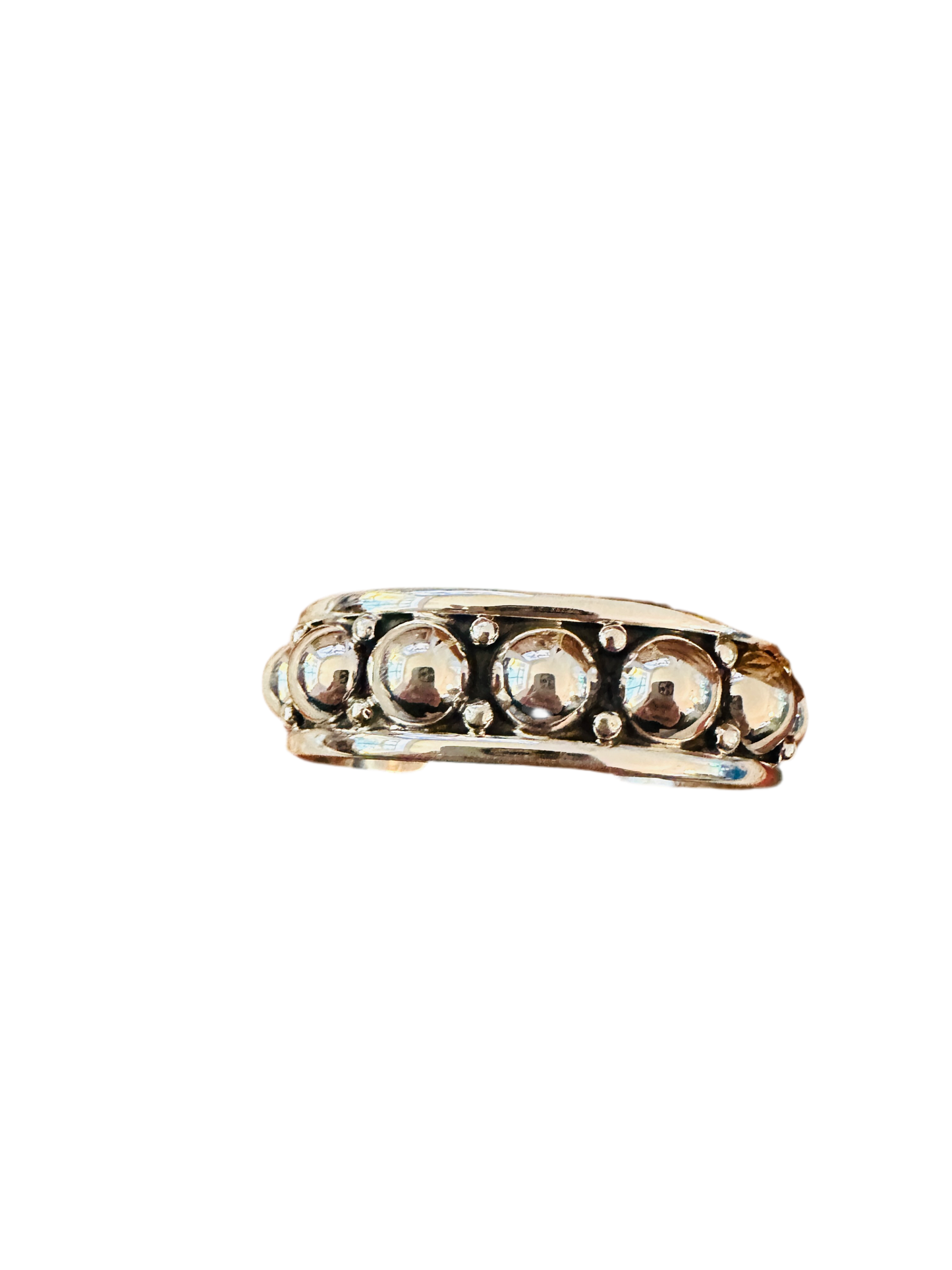 Hand Crafted Sterling Silver Ball Cuff Bracelet