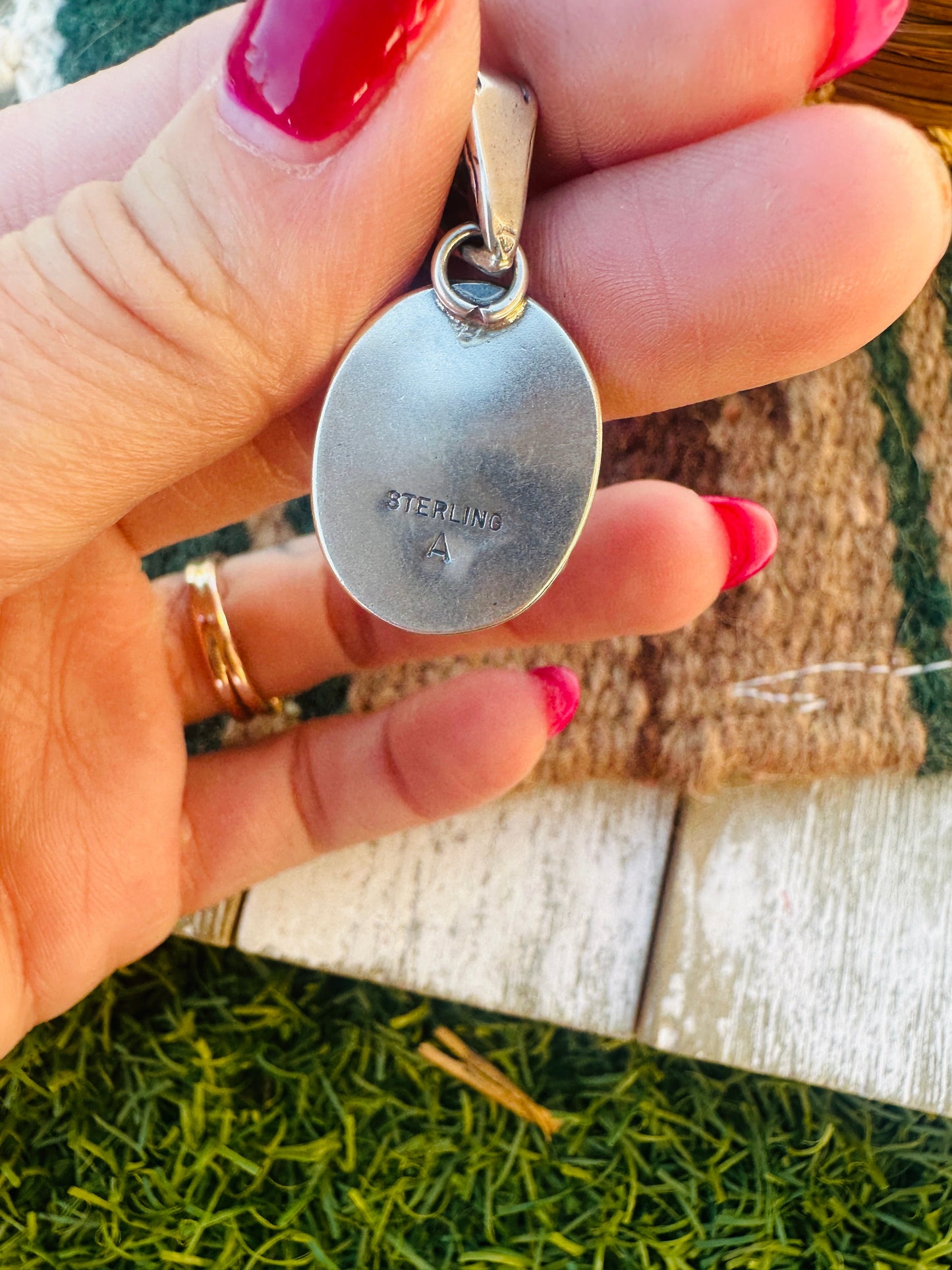 Handcrafted Sterling Silver & White Buffalo Pendant