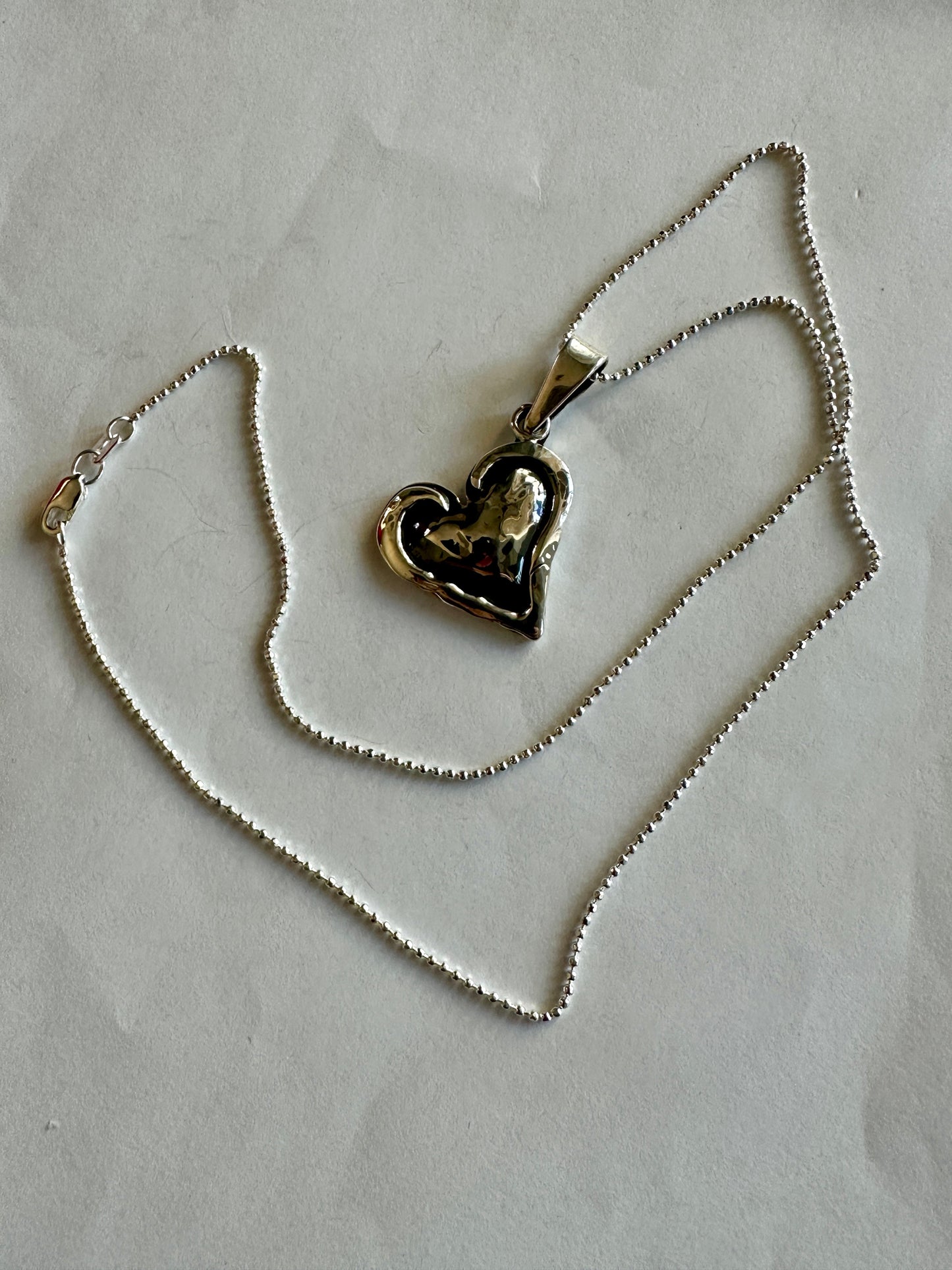 Heart Pendant Sterling Silver Necklace