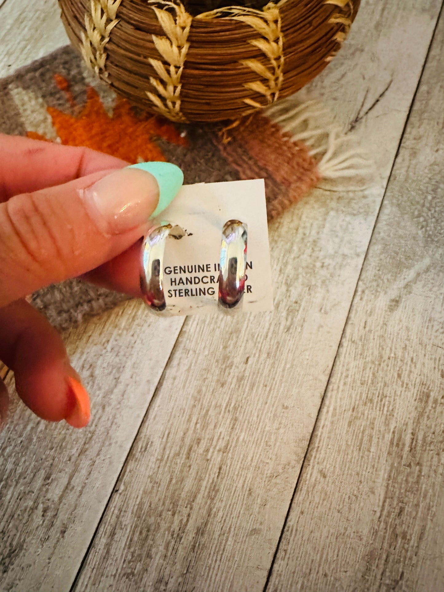Handcrafted Sterling Silver Hoop Earrings