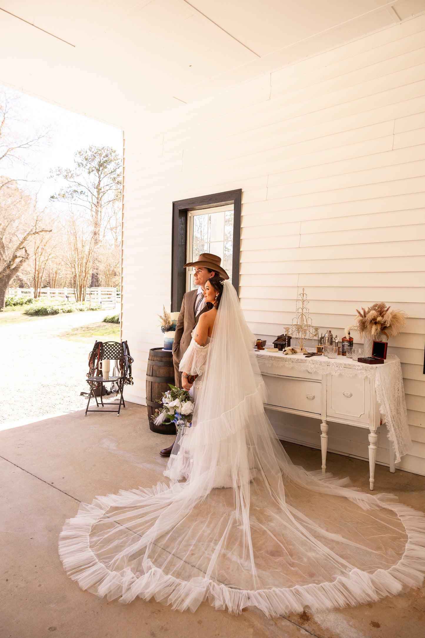 Beverly Ruffle Wedding Veil