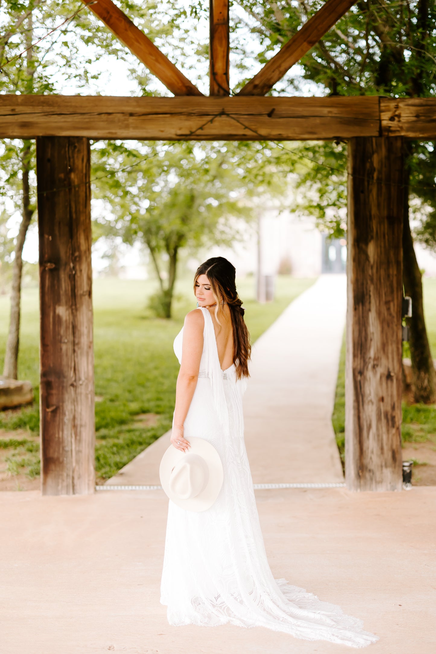 The Dolly Gown-Custom Western Wedding Dress with Fringe