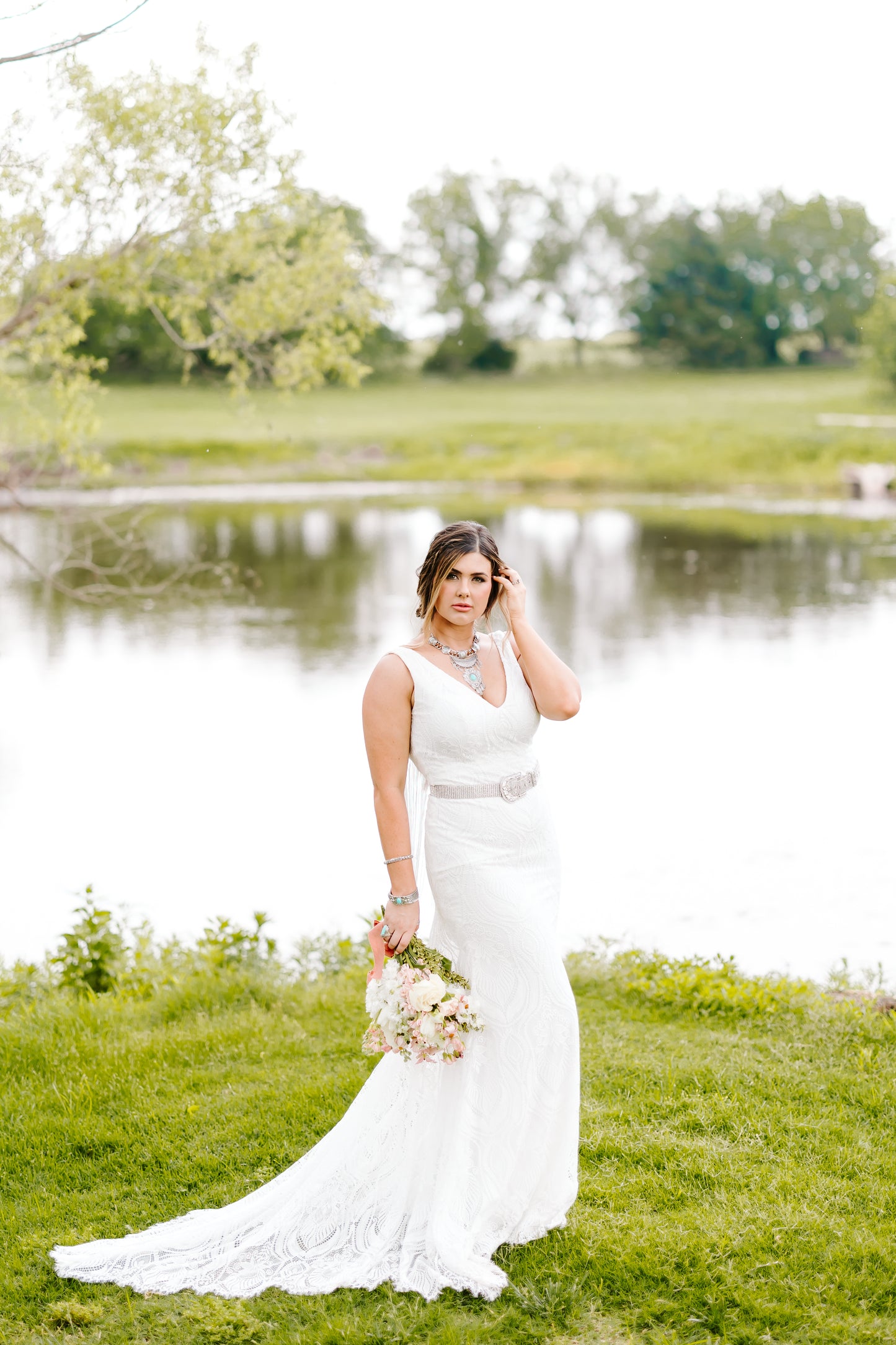 The Dolly Gown-Custom Western Wedding Dress with Fringe