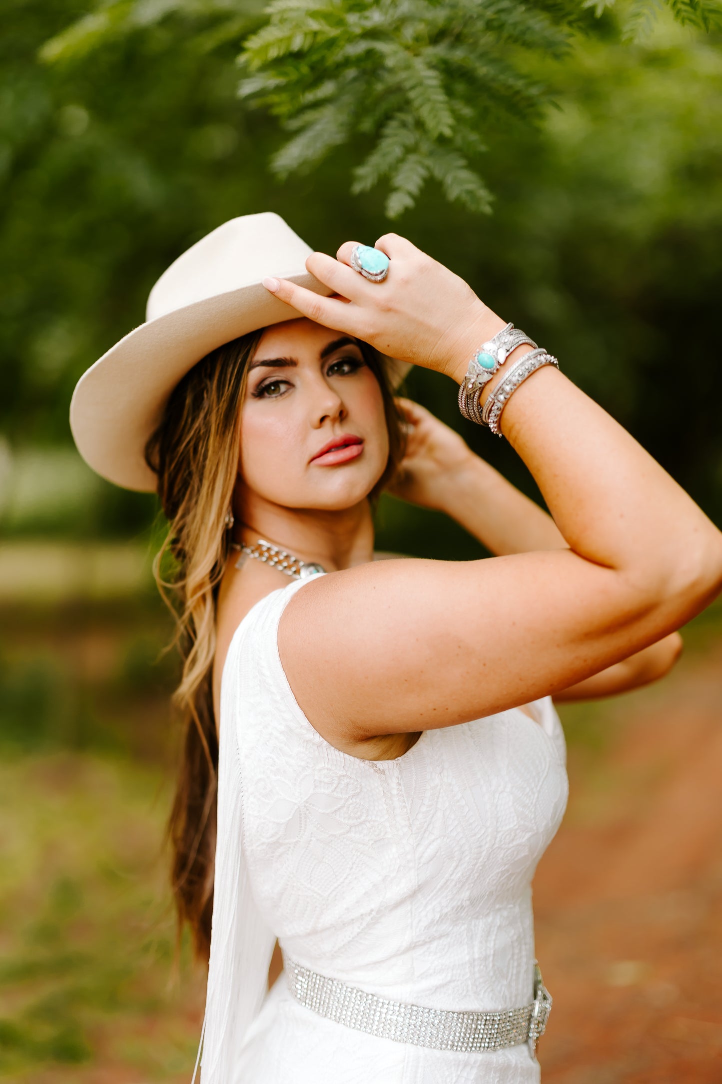 The Dolly Gown-Custom Western Wedding Dress with Fringe