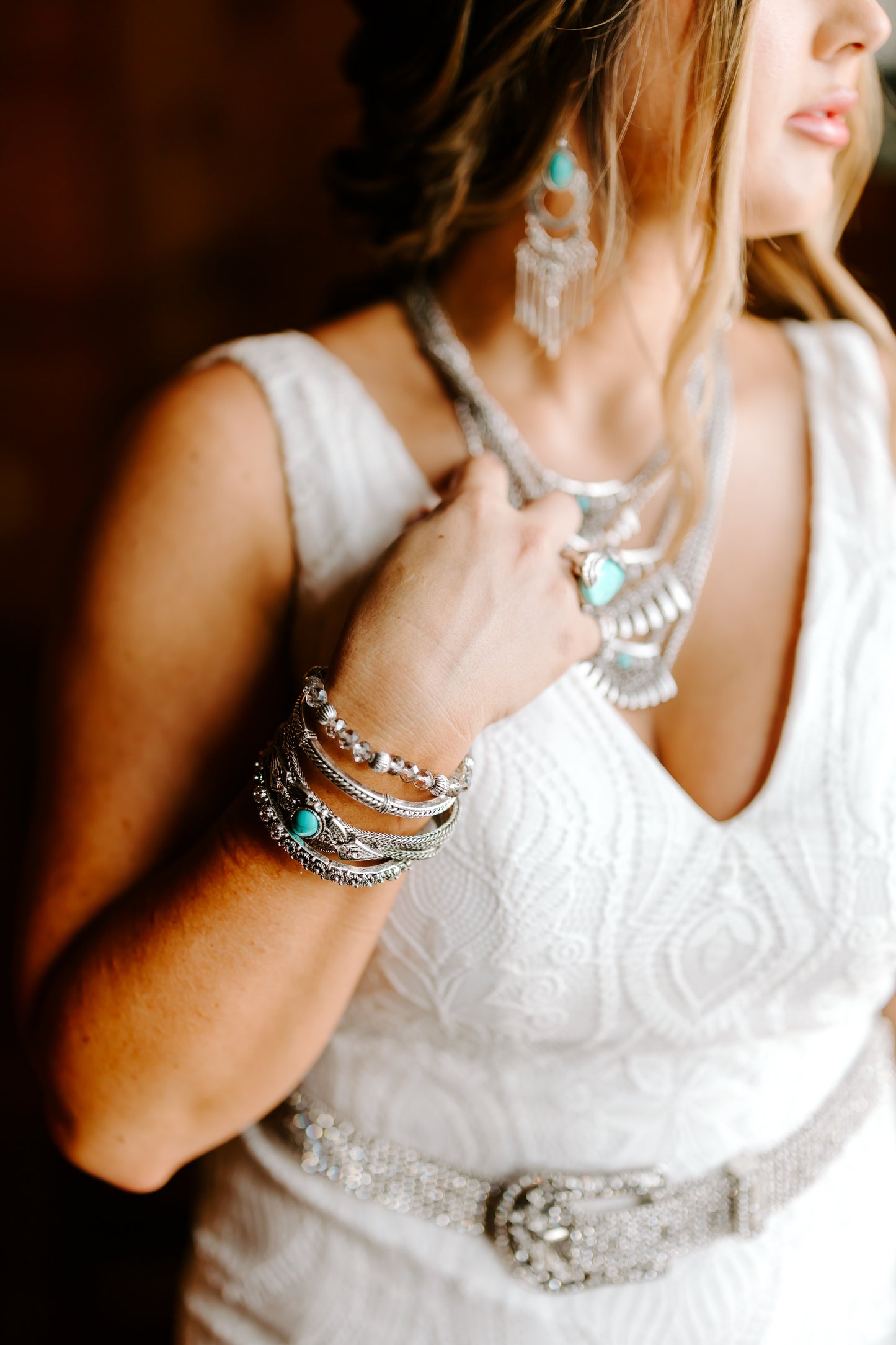 The Dolly Gown-Custom Western Wedding Dress with Fringe