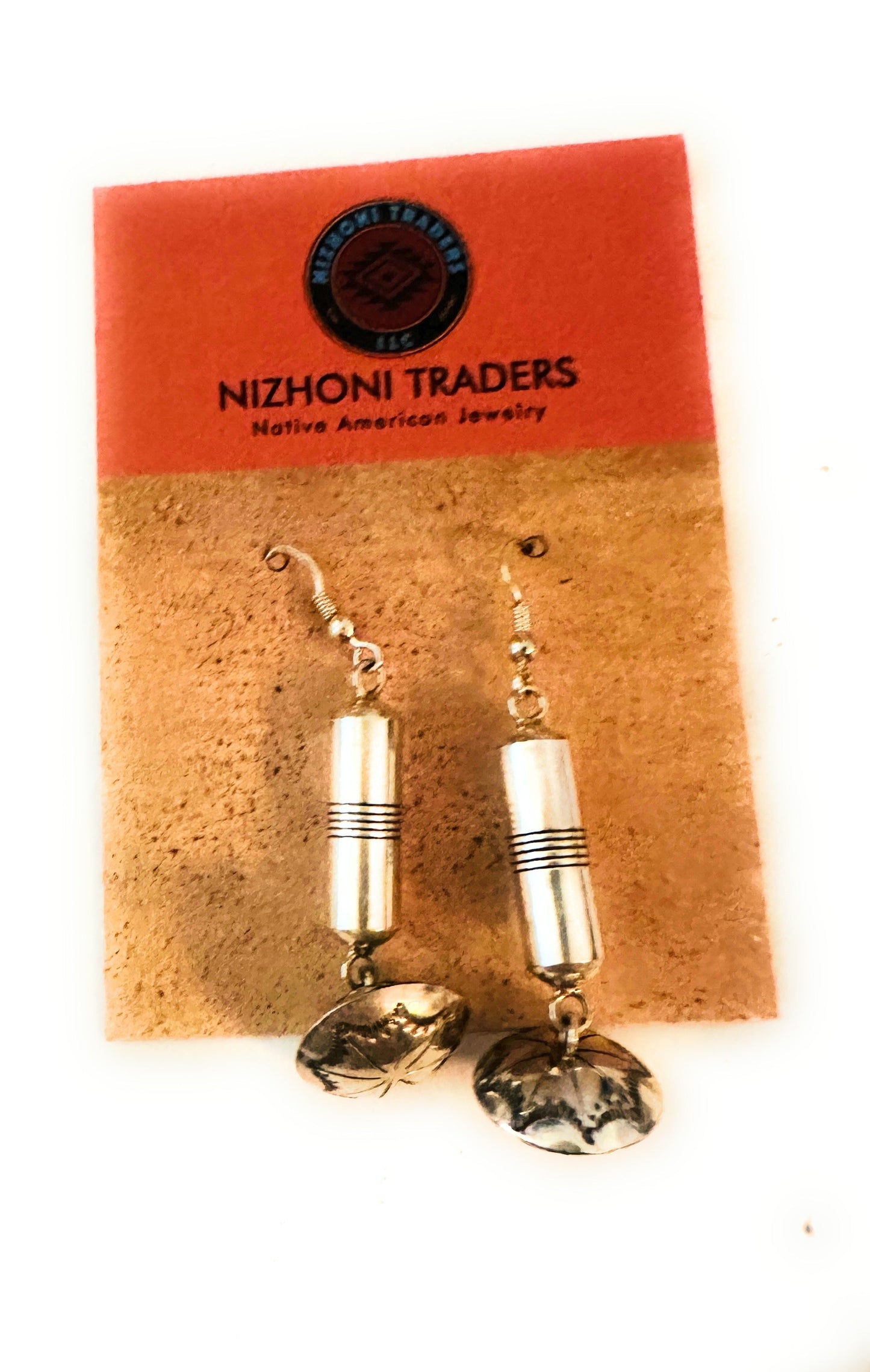 Handcrafted Hand Stamped Sterling Silver Dangle Earrings