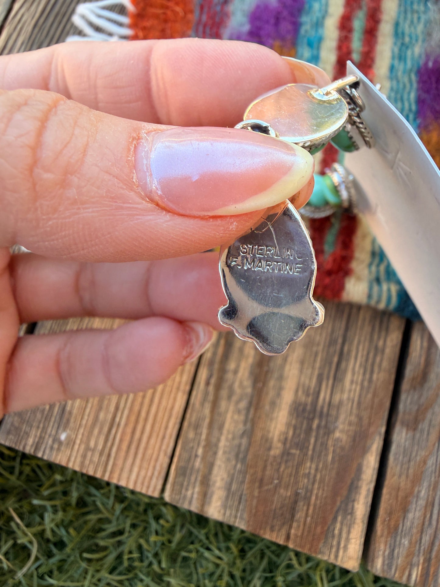Handcrafted Sonoran Mountain Turquoise & Sterling Silver Dangle Earrings