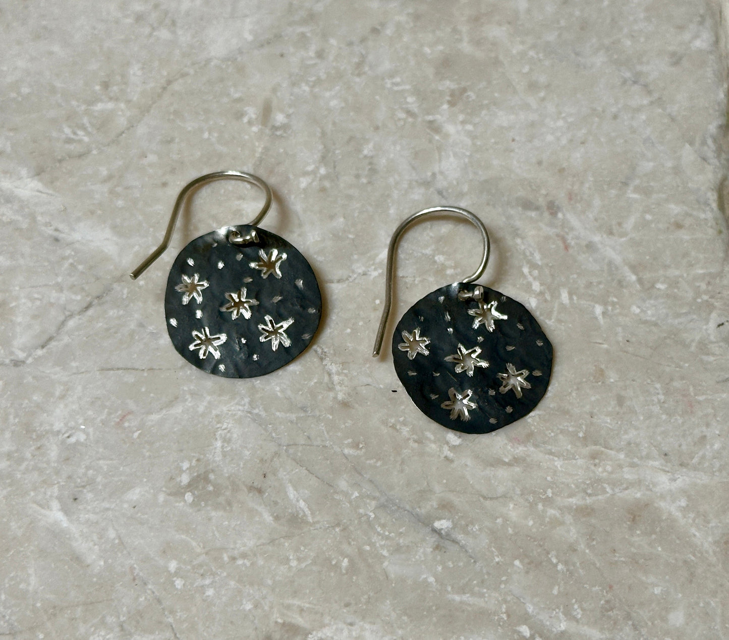 Night Sky Sterling Silver Earrings