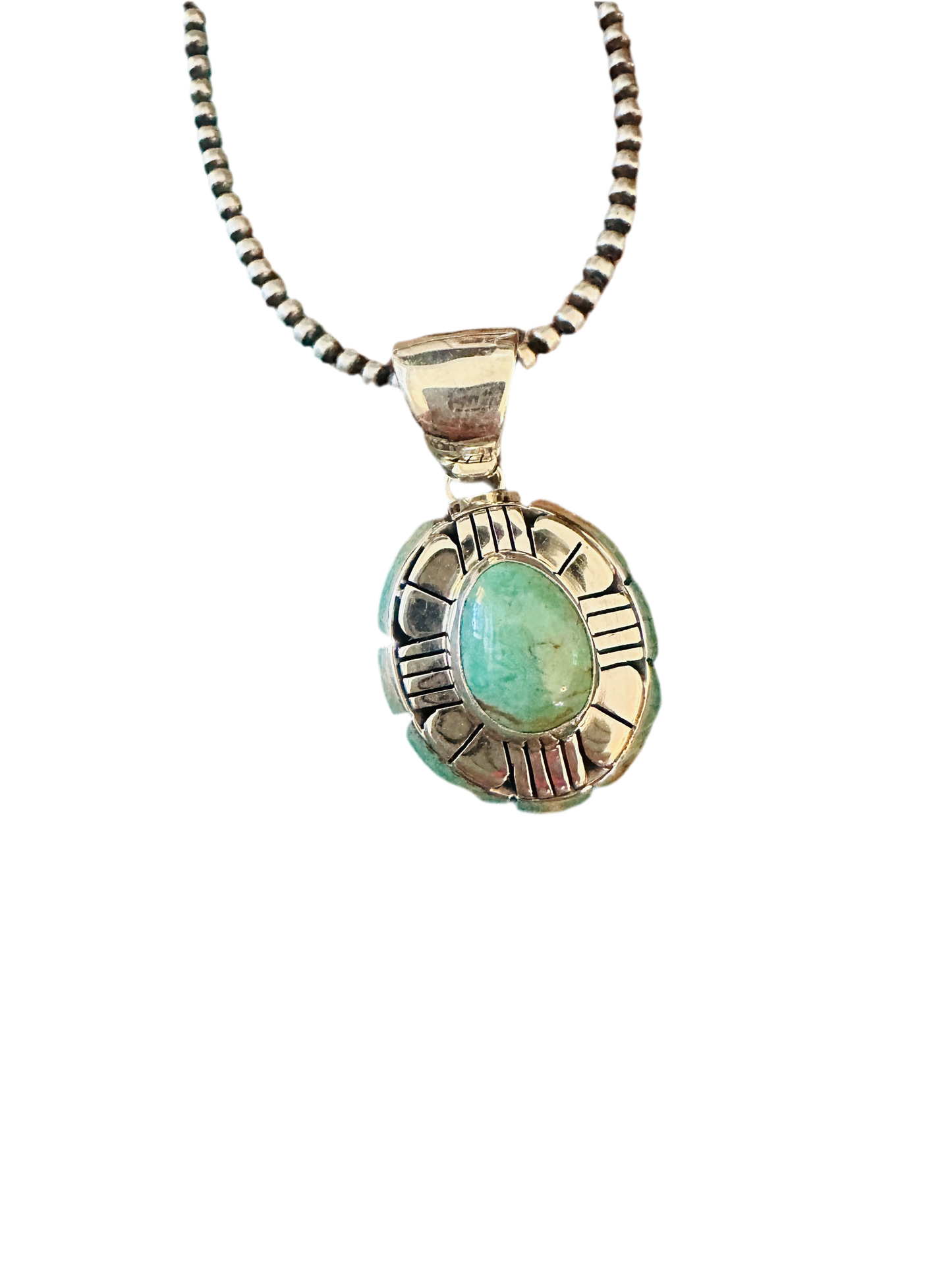 Handcrafted Turquoise & Sterling Silver Pendant