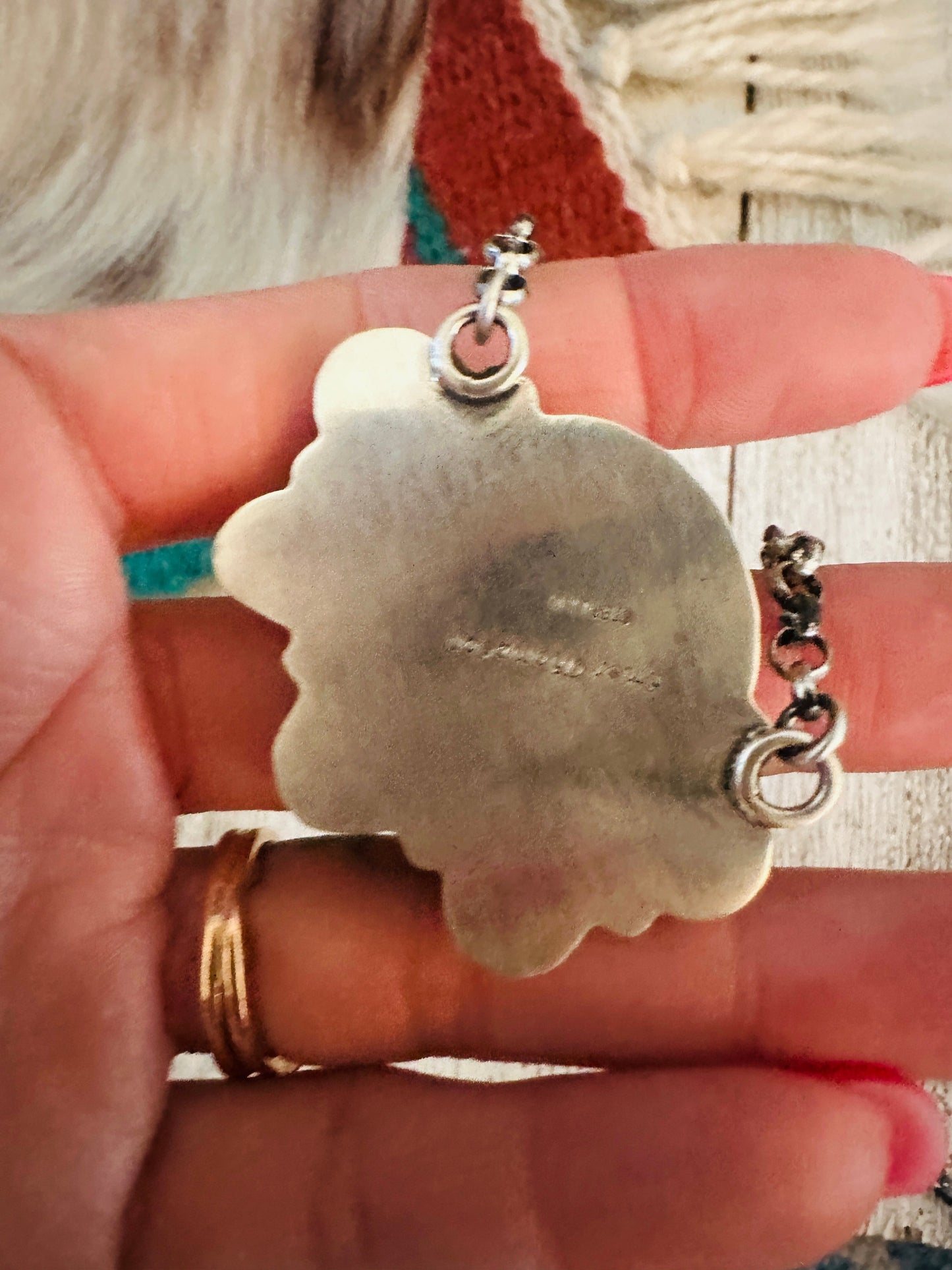 Handcrafted Sterling Silver & Turquoise Cluster Necklace by Emerson Thompson