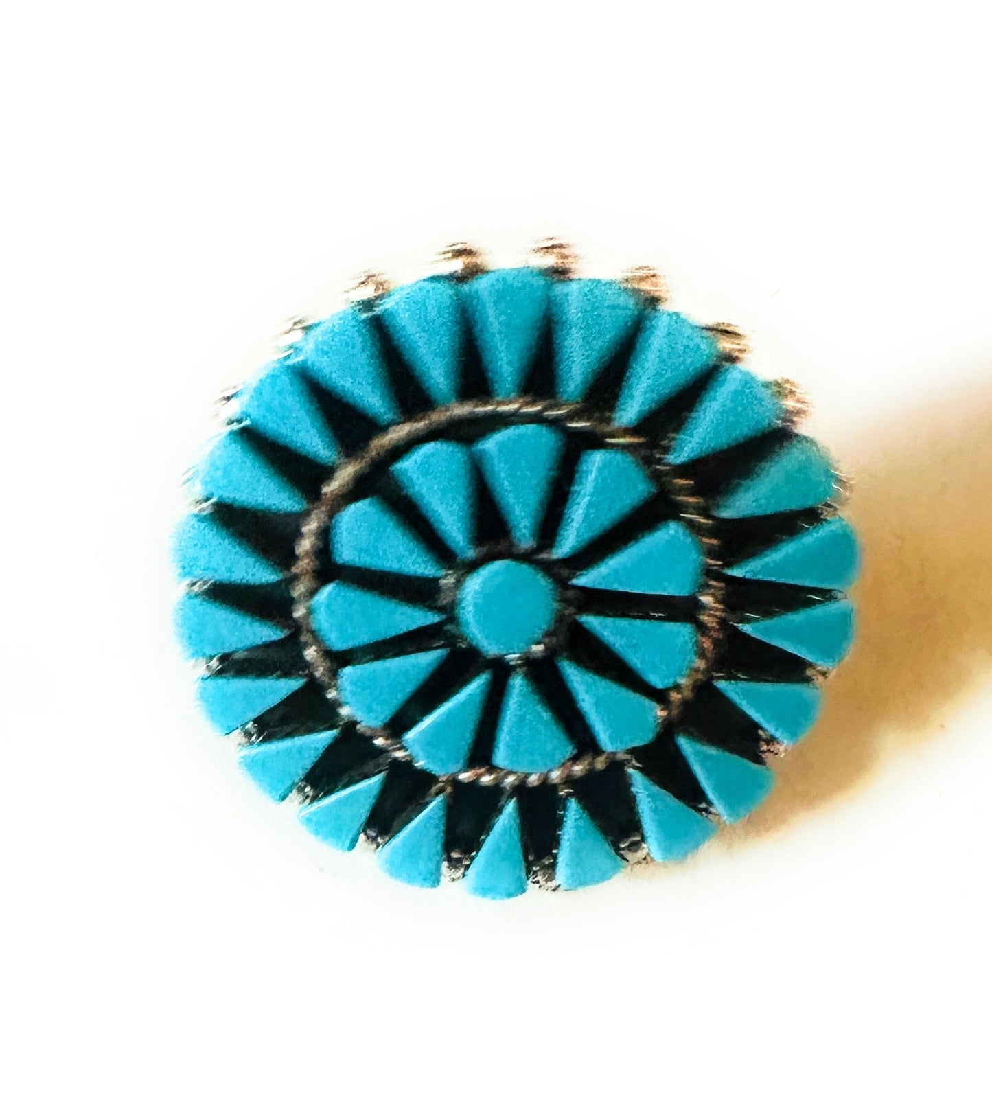 Handcrafted Sterling Silver & Turquoise Cluster Ring