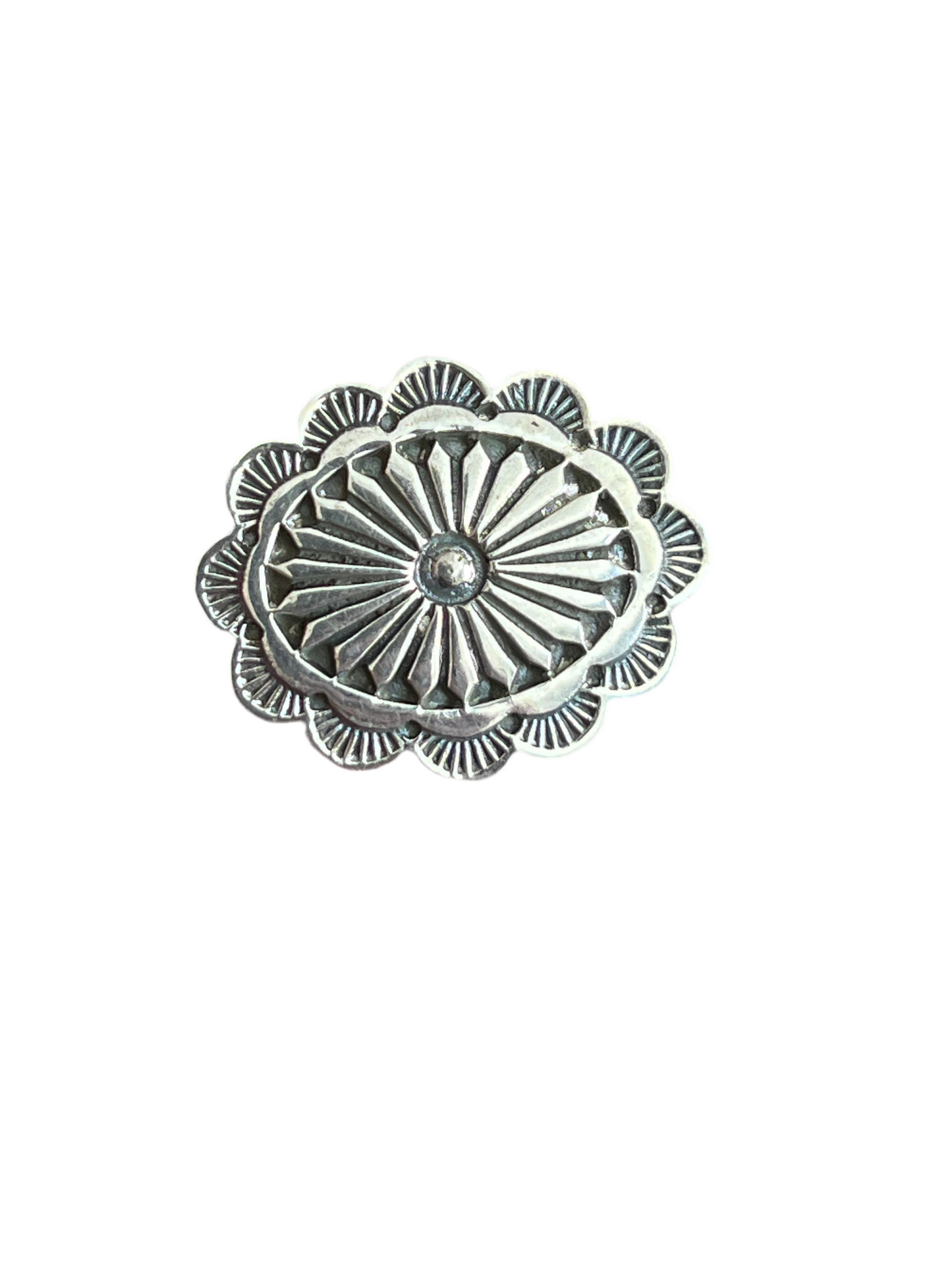 Sterling Silver Traditonal Style Concho Slide