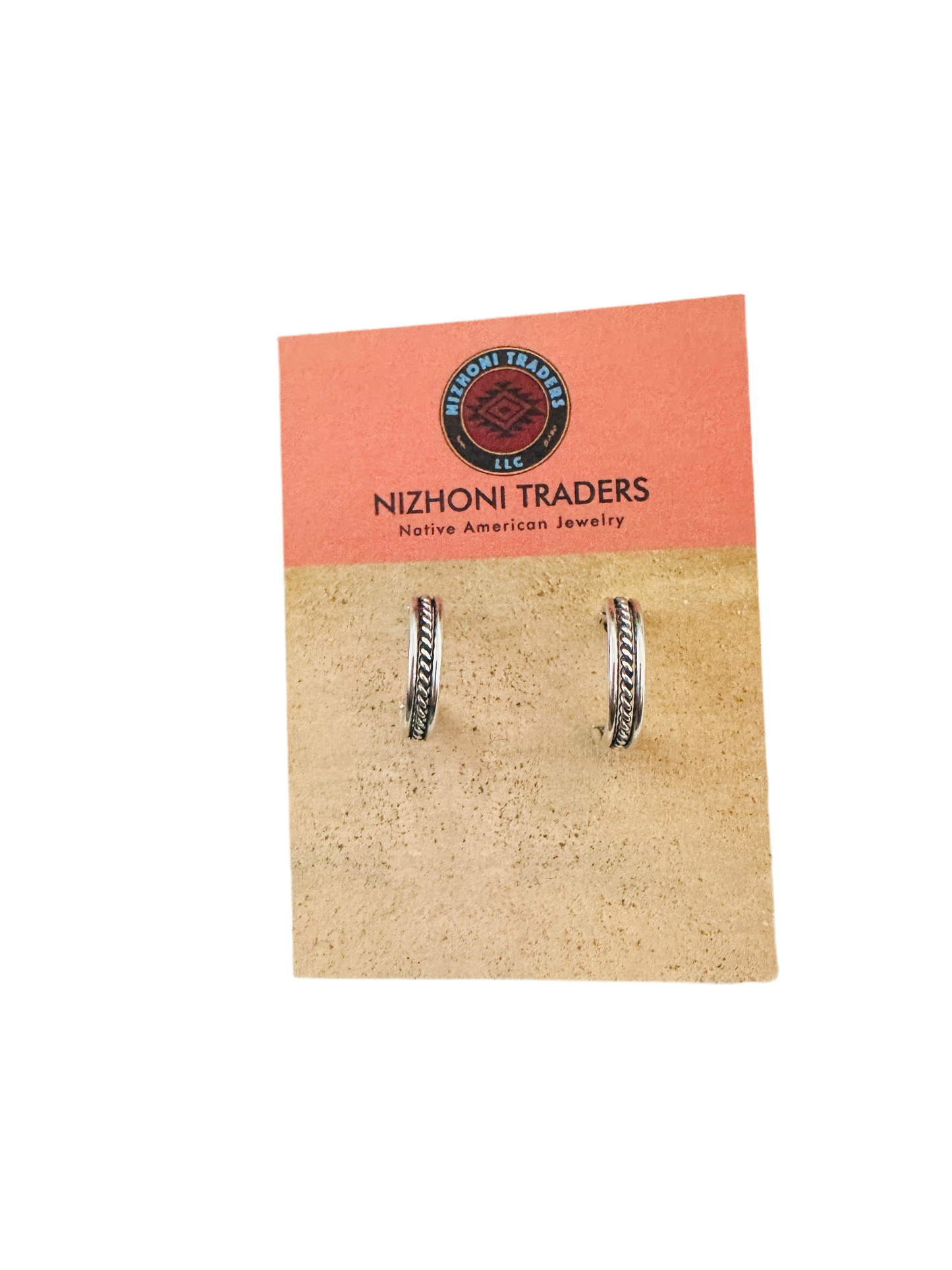 Handcrafted Hand Stamped Sterling Silver Hoop Earrings