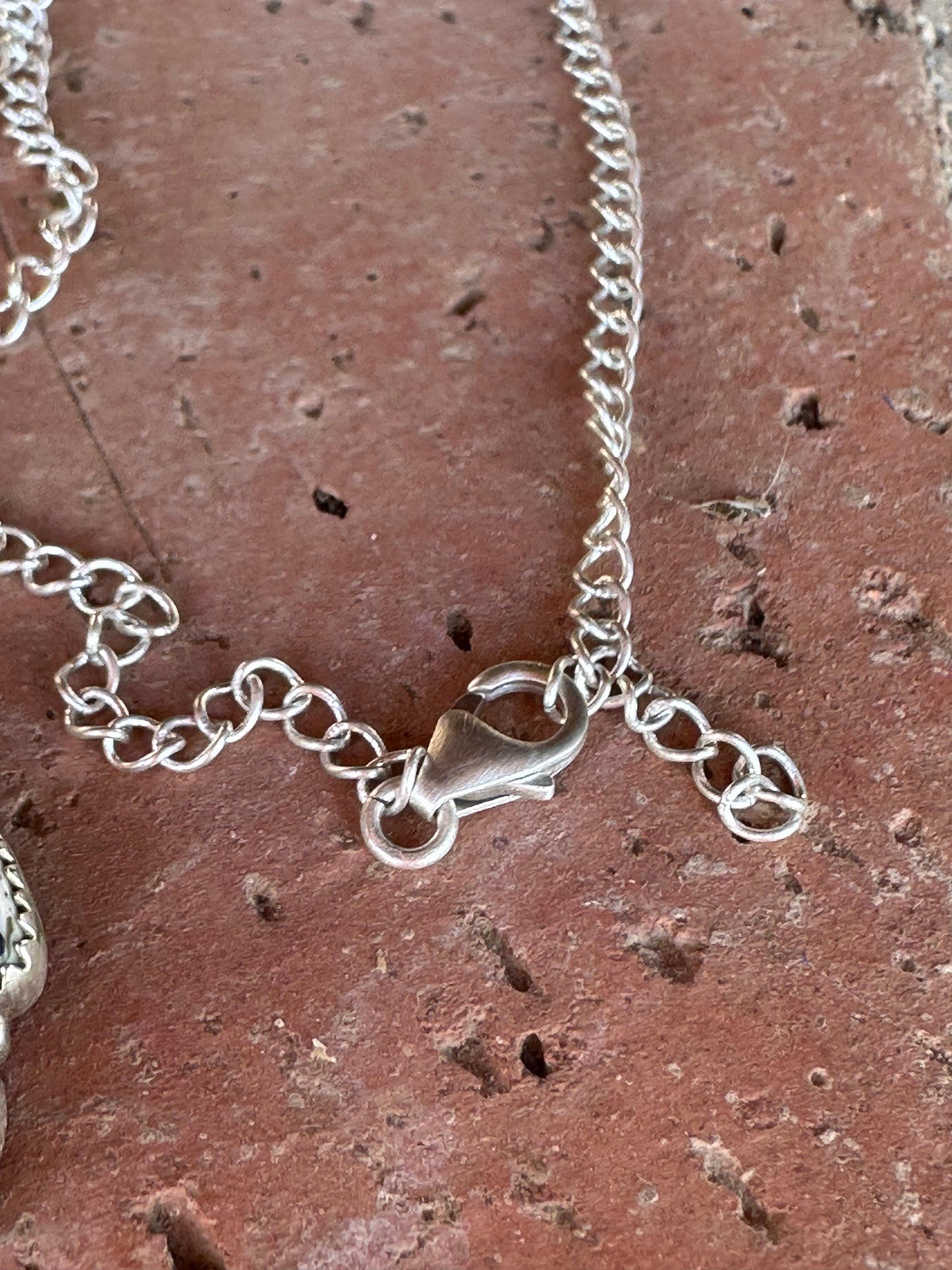Handmade Sterling Silver Turquoise & White Buffalo Naja Necklace