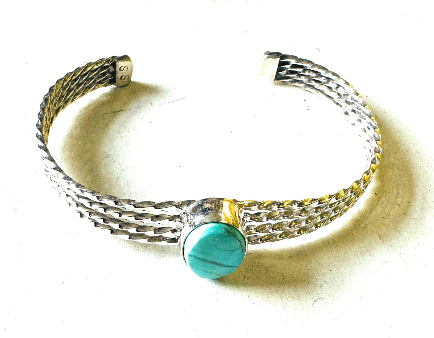Handcrafted Sterling Silver & Turquoise Cuff Bracelet