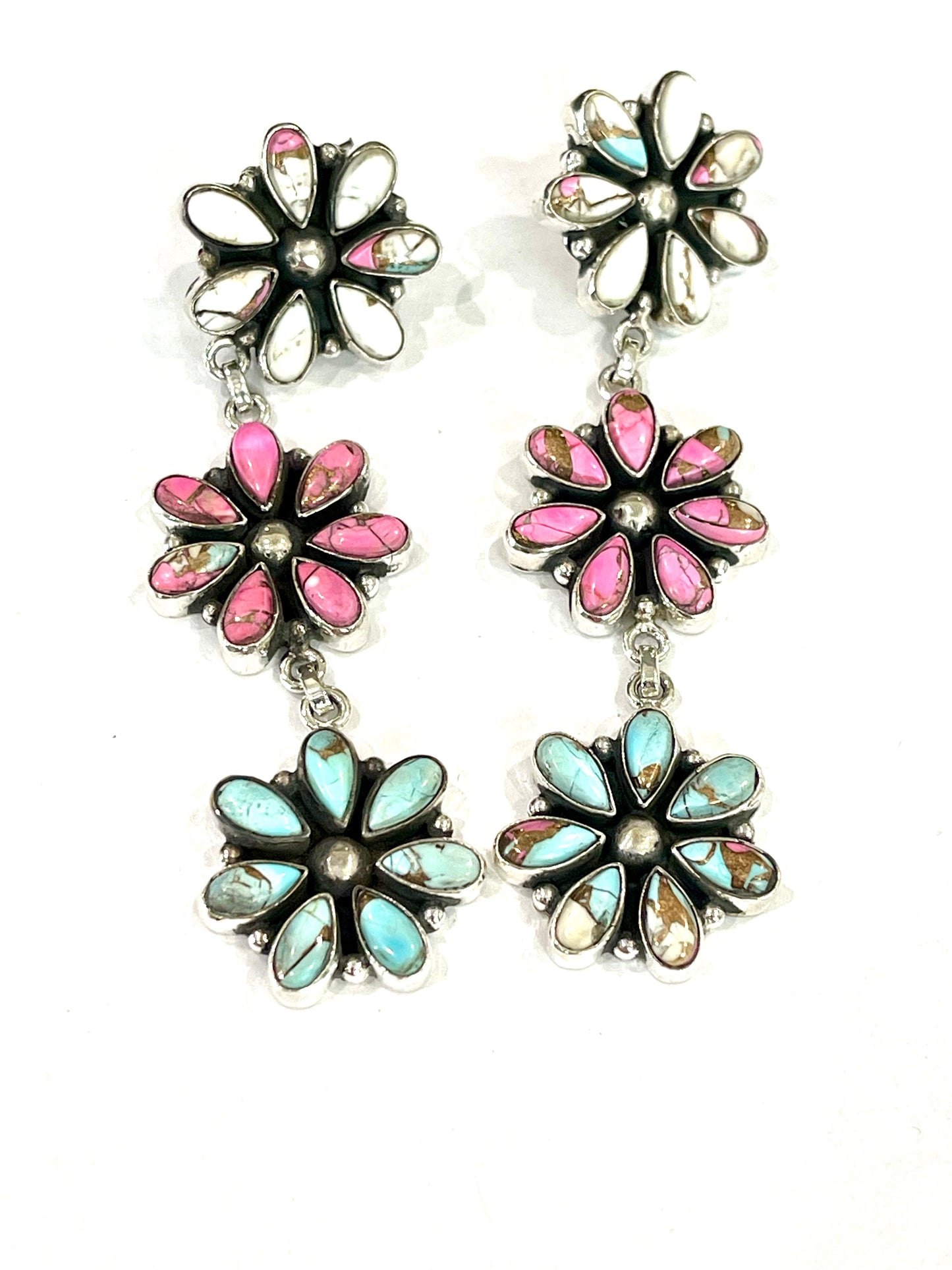 Handmade Cotton Candy & Sterling Silver Dangles