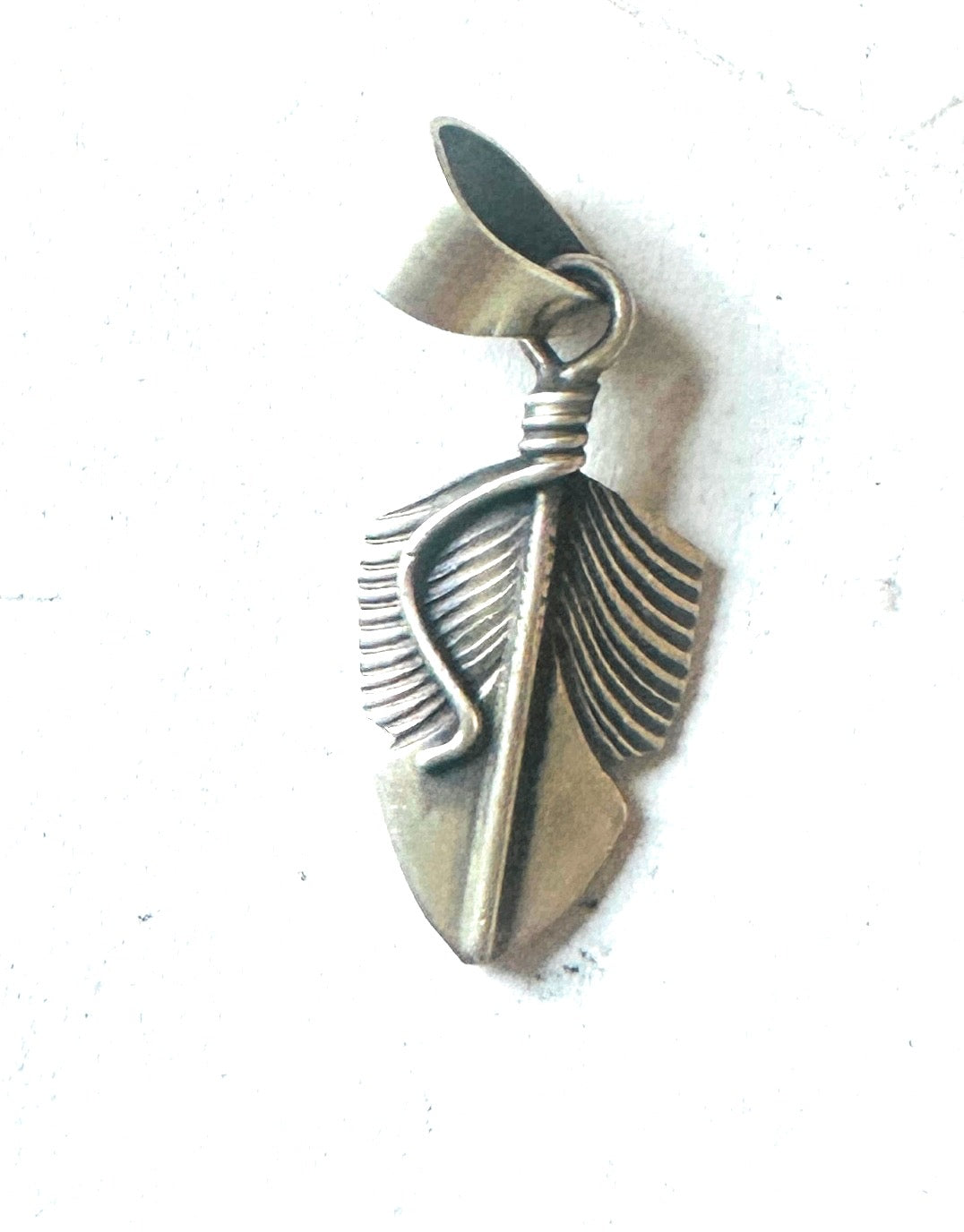 Handcrafted Sterling Silver Feather Pendant