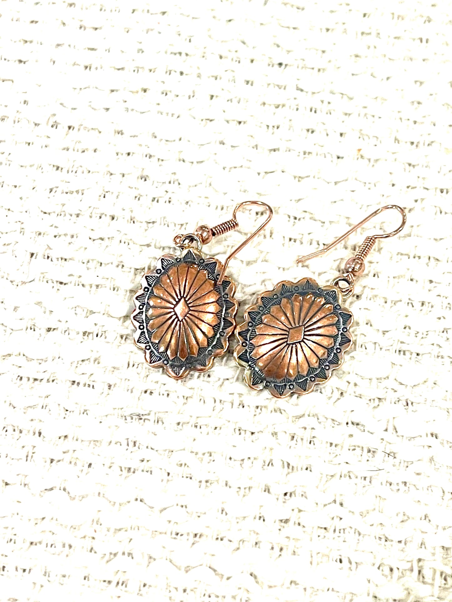 Handmade Copper Dangle Earrings