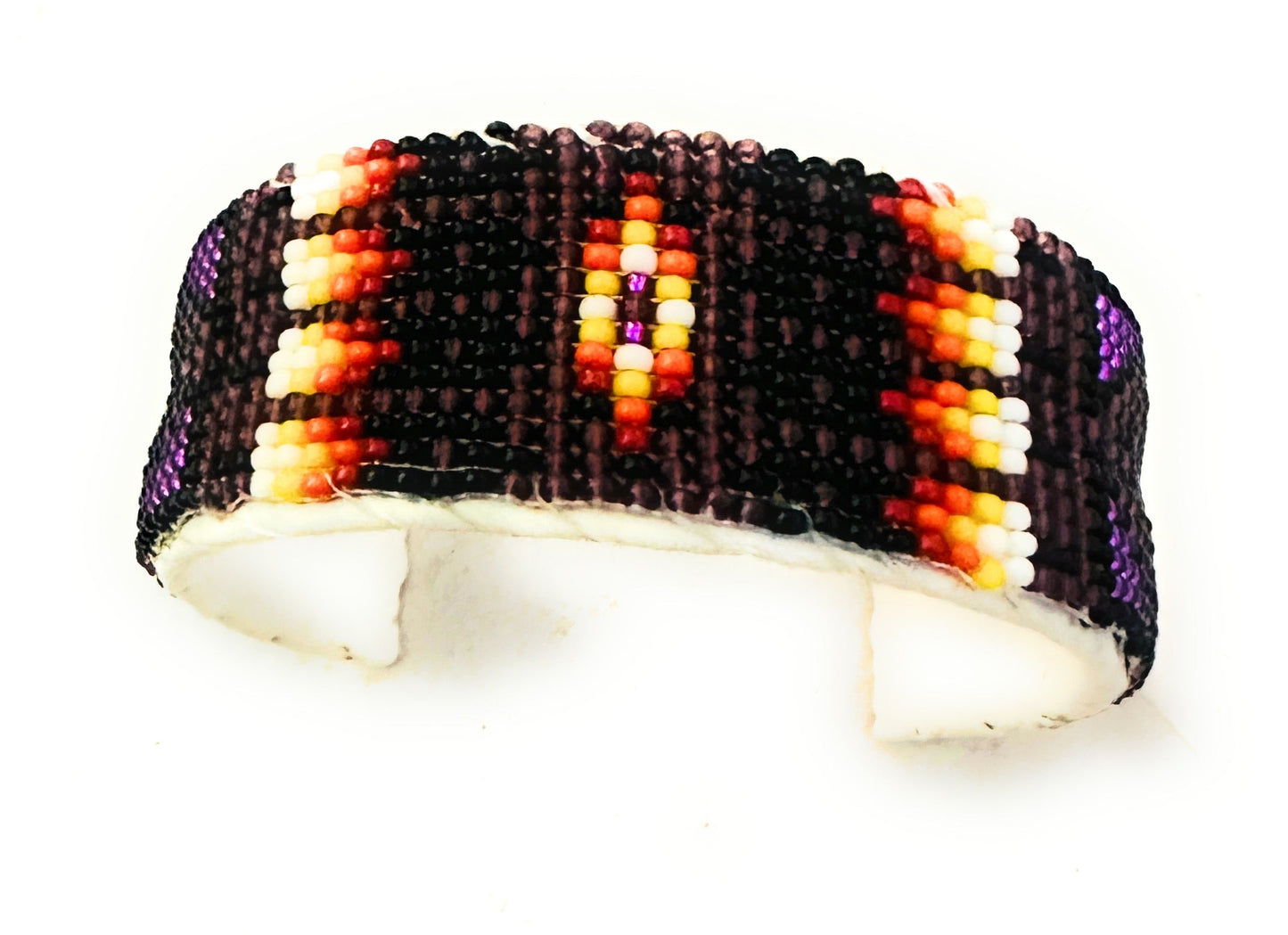 Handcrafted Made Beaded Leather Bracelet