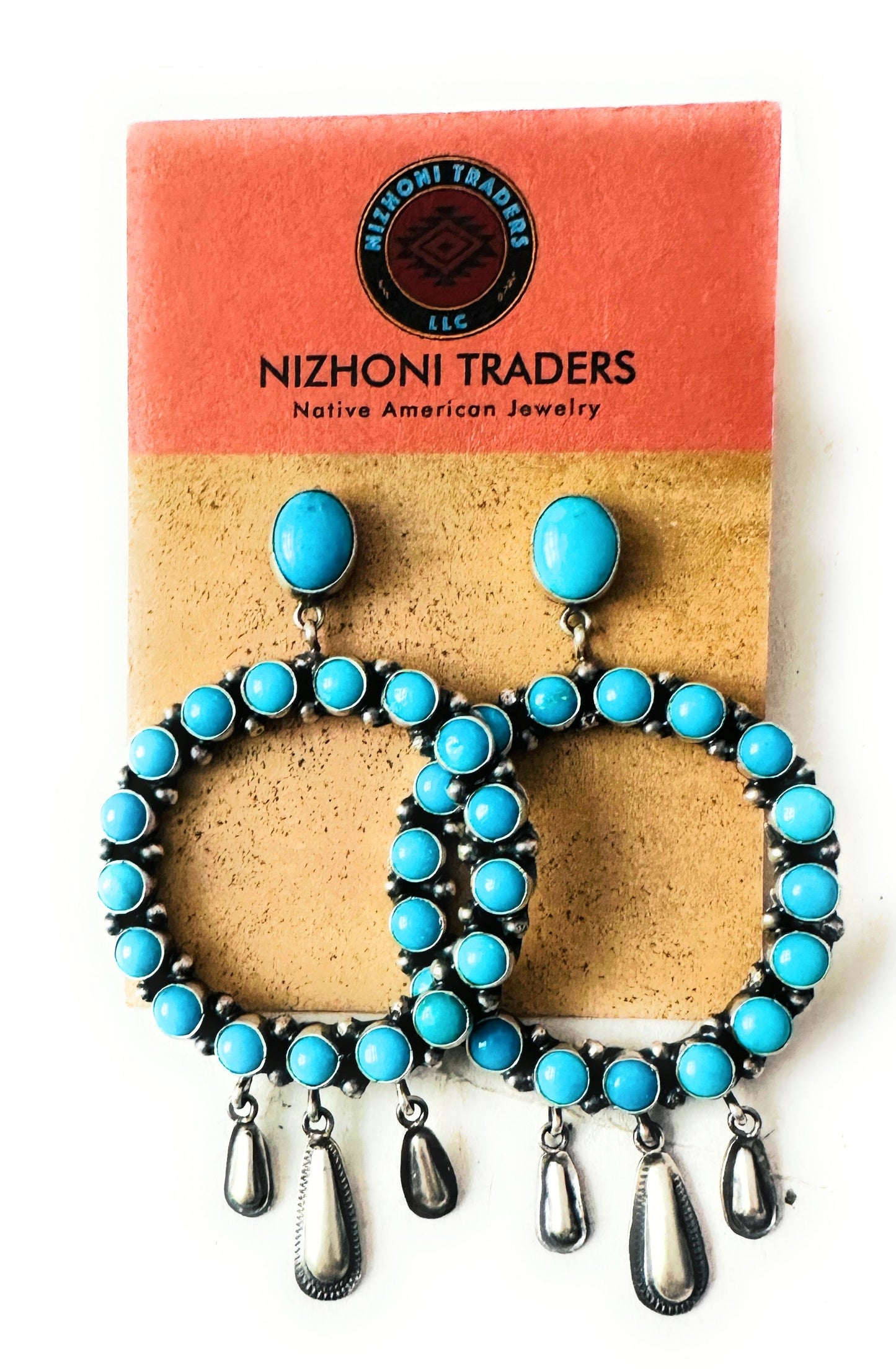 Handcrafted Turquoise & Sterling Silver Dangle Earrings