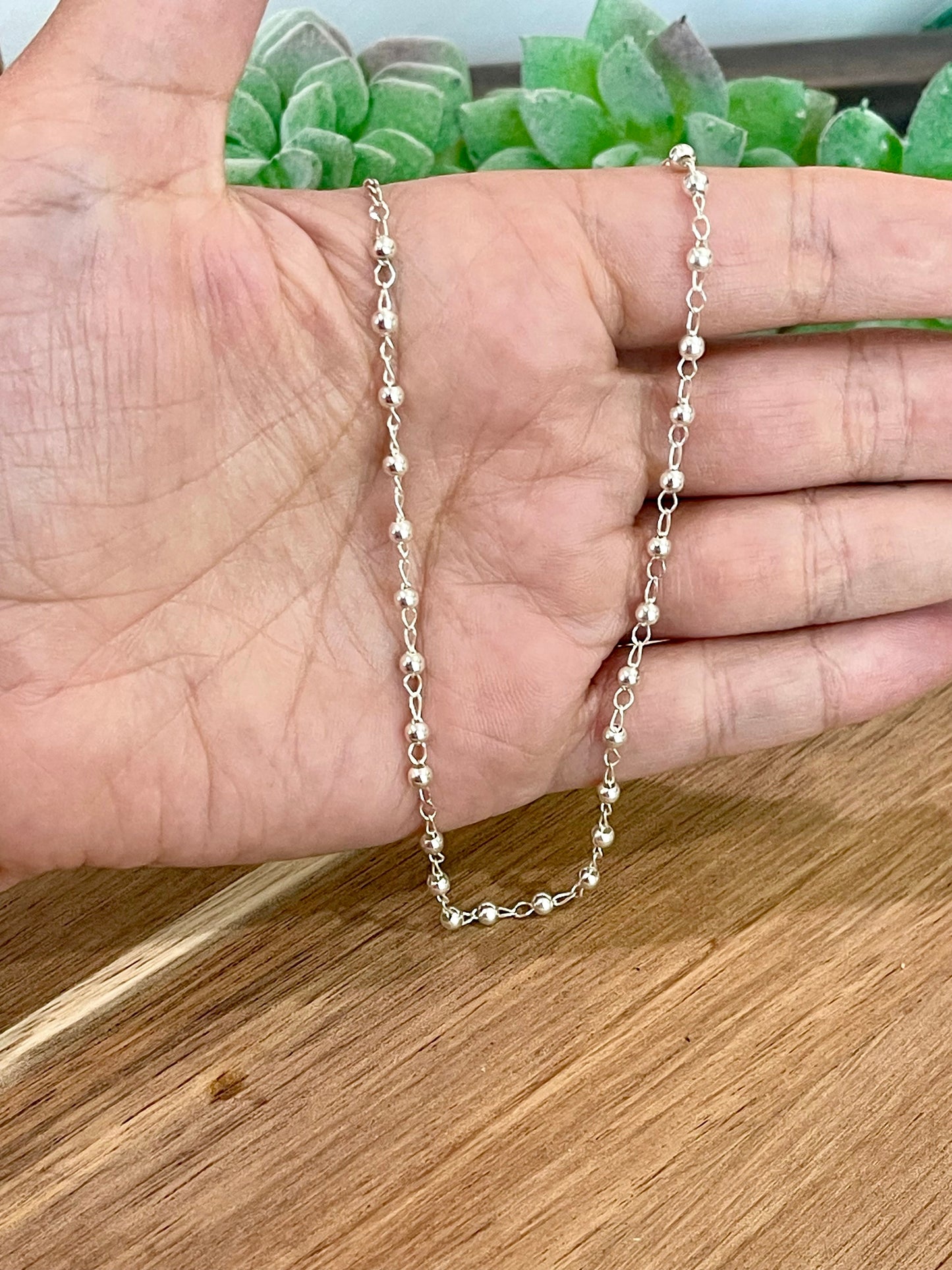 Handmade In Mexico Sterling Silver Chain Necklace