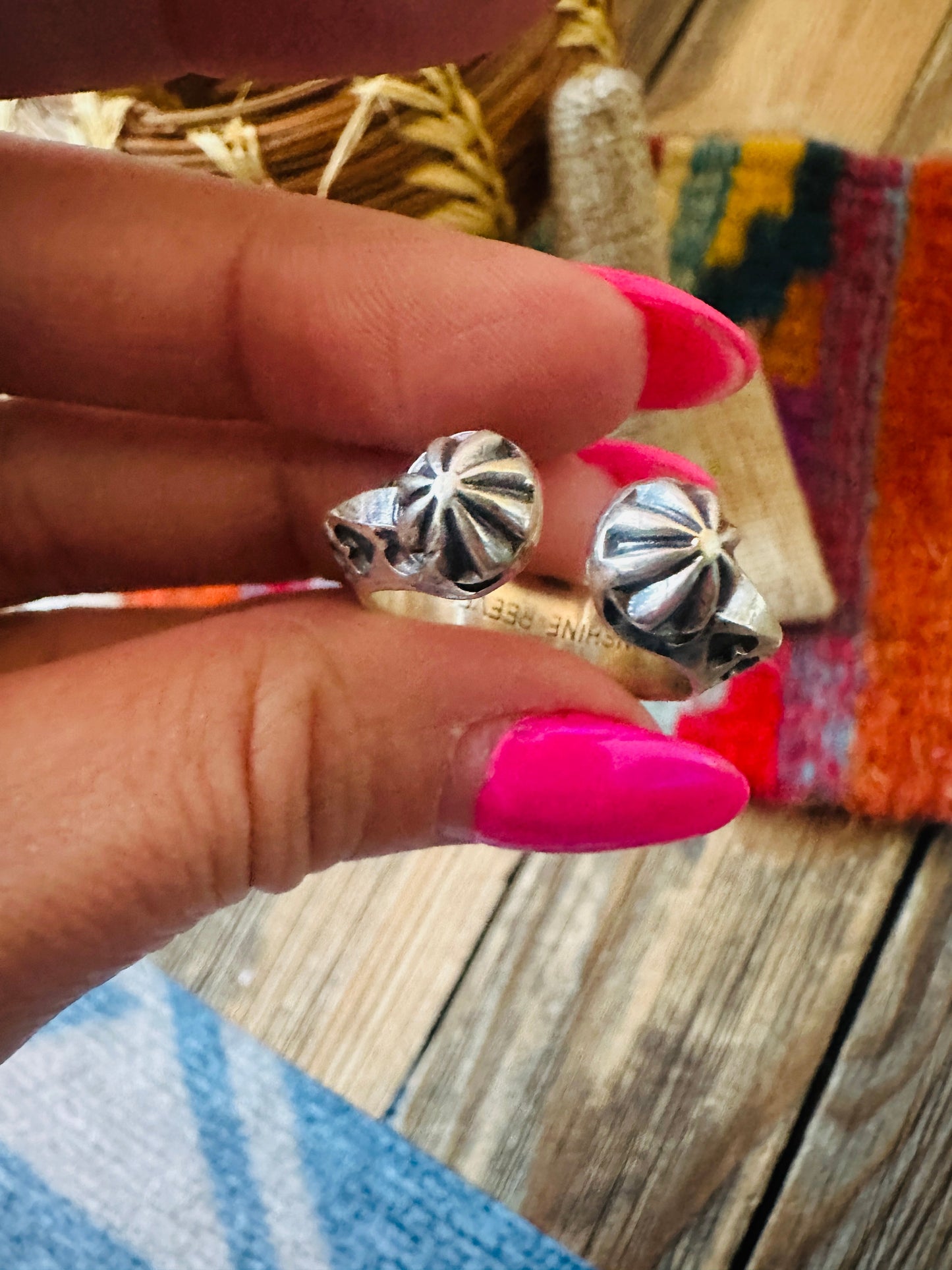 Handcrafted Sterling Silver Band Ring Size 7.75 by Sunshine Reeves