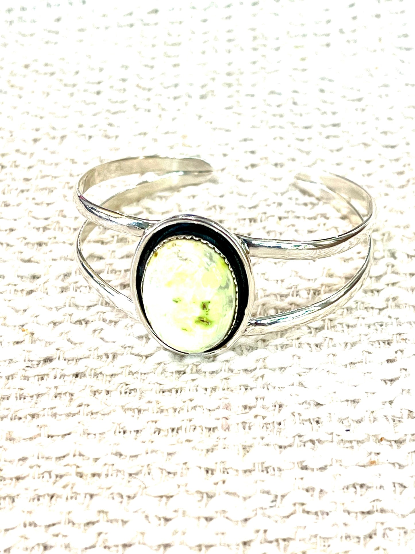 Beautiful Handmade Sterling Silver & Palomino Cuff Bracelet