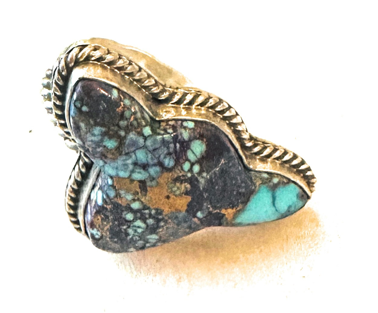 Handcrafted Purple Mojave & Sterling Silver Bullhead Adjustable Ring